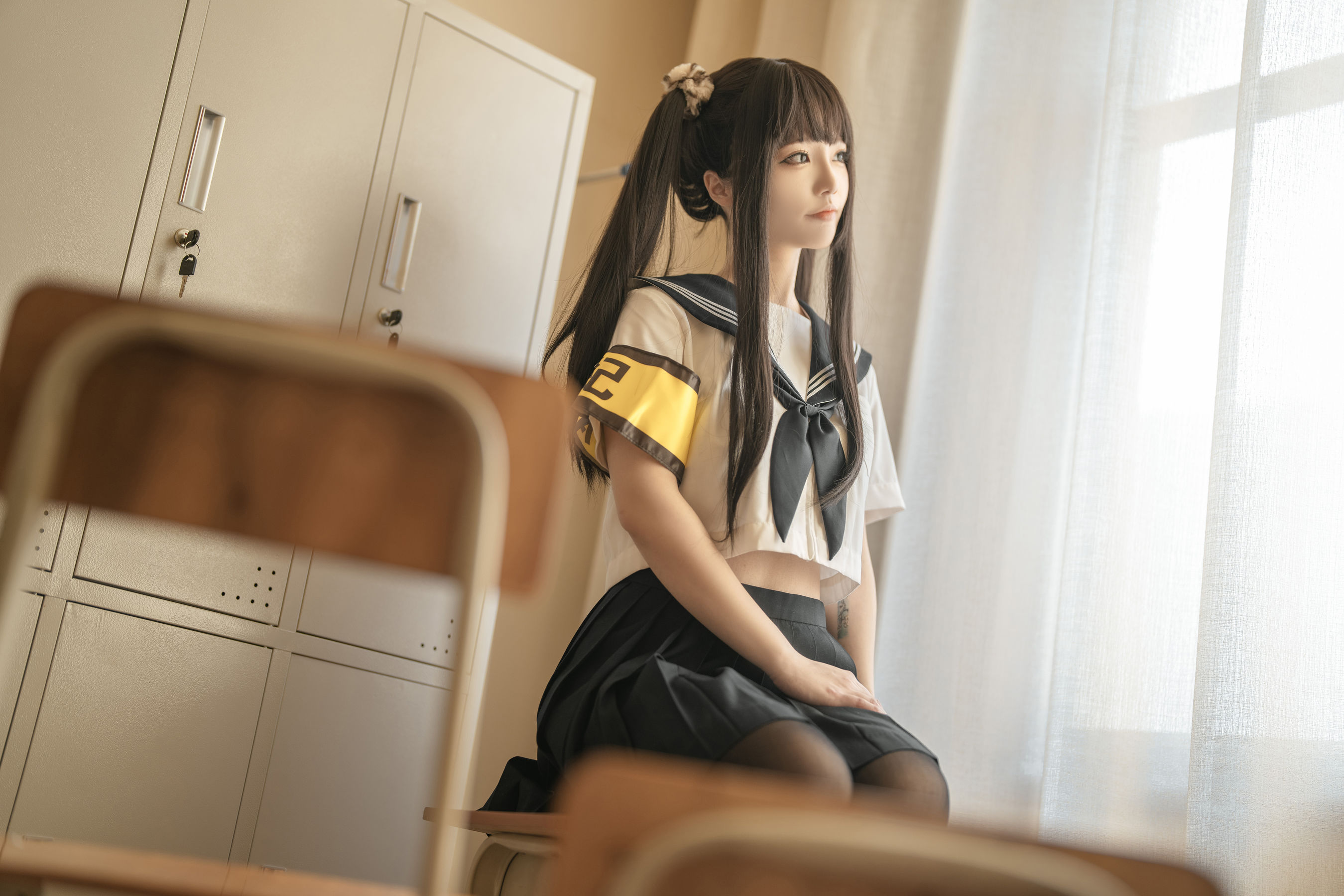 [福利COS] 桃良阿宅 - 教室jk