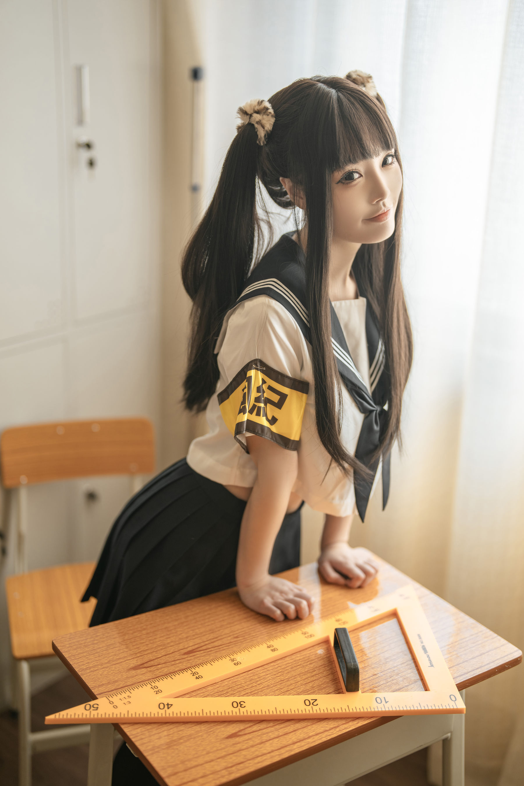 [福利COS] 桃良阿宅 - 教室jk
