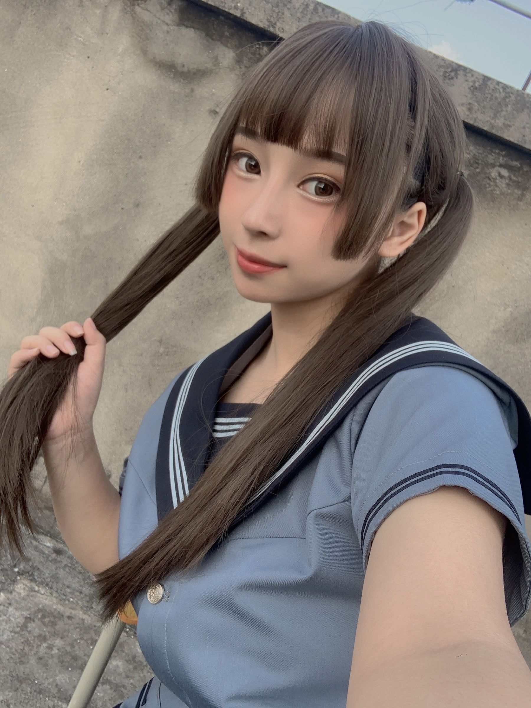 [福利COS] 胡桃猫Kurumineko - 天台的爱之告白