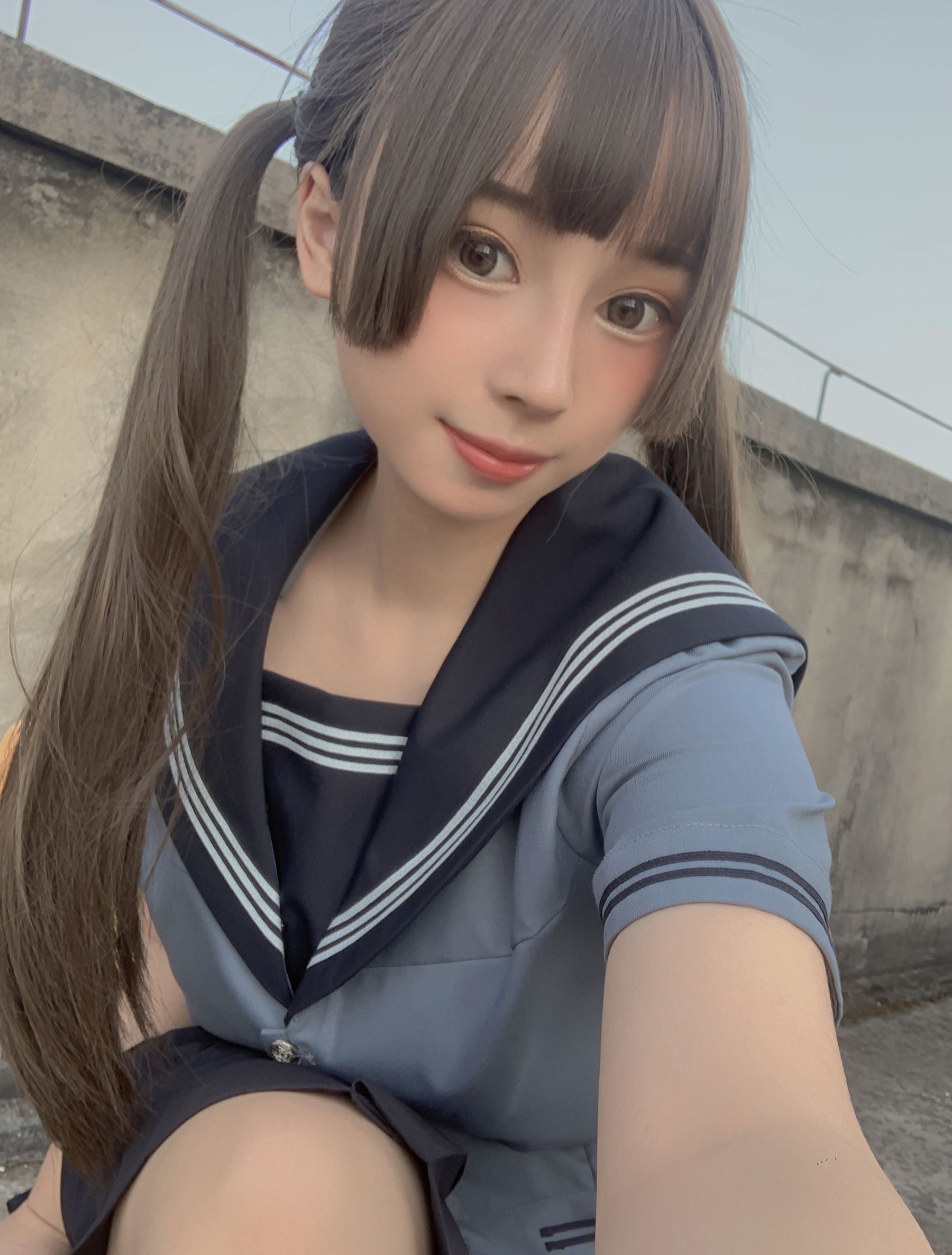 [福利COS] 胡桃猫Kurumineko - 天台的爱之告白