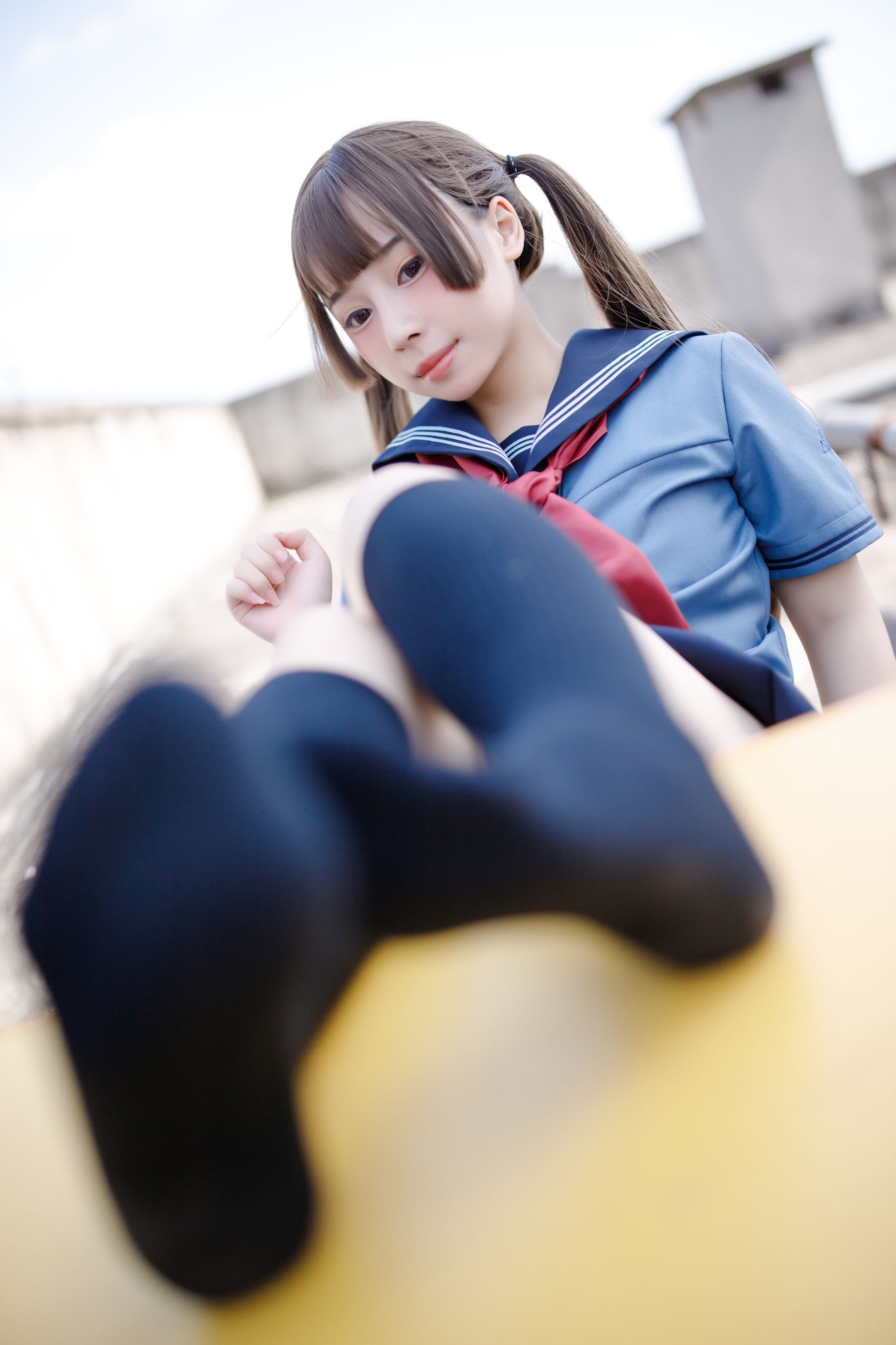 [福利COS] 胡桃猫Kurumineko - 天台的爱之告白