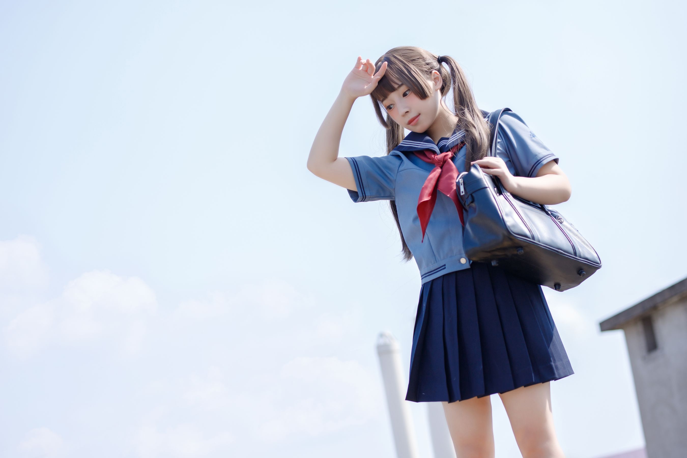 [福利COS] 胡桃猫Kurumineko - 天台的爱之告白