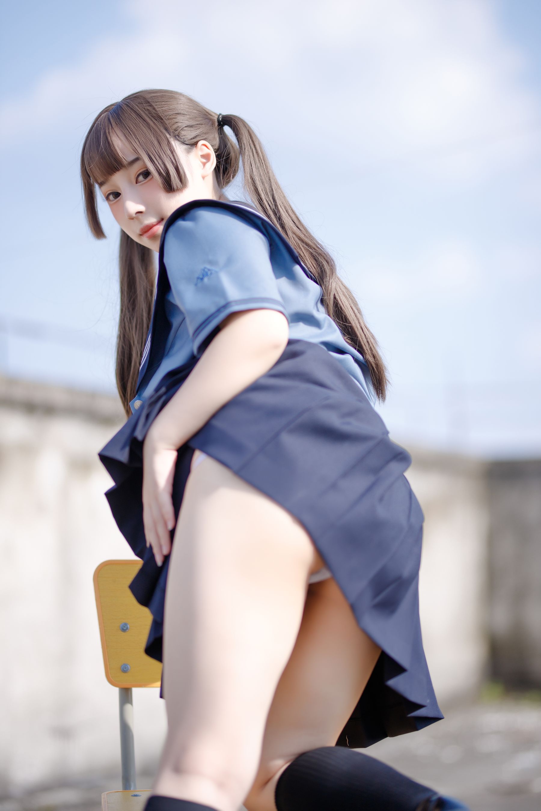 [福利COS] 胡桃猫Kurumineko - 天台的爱之告白