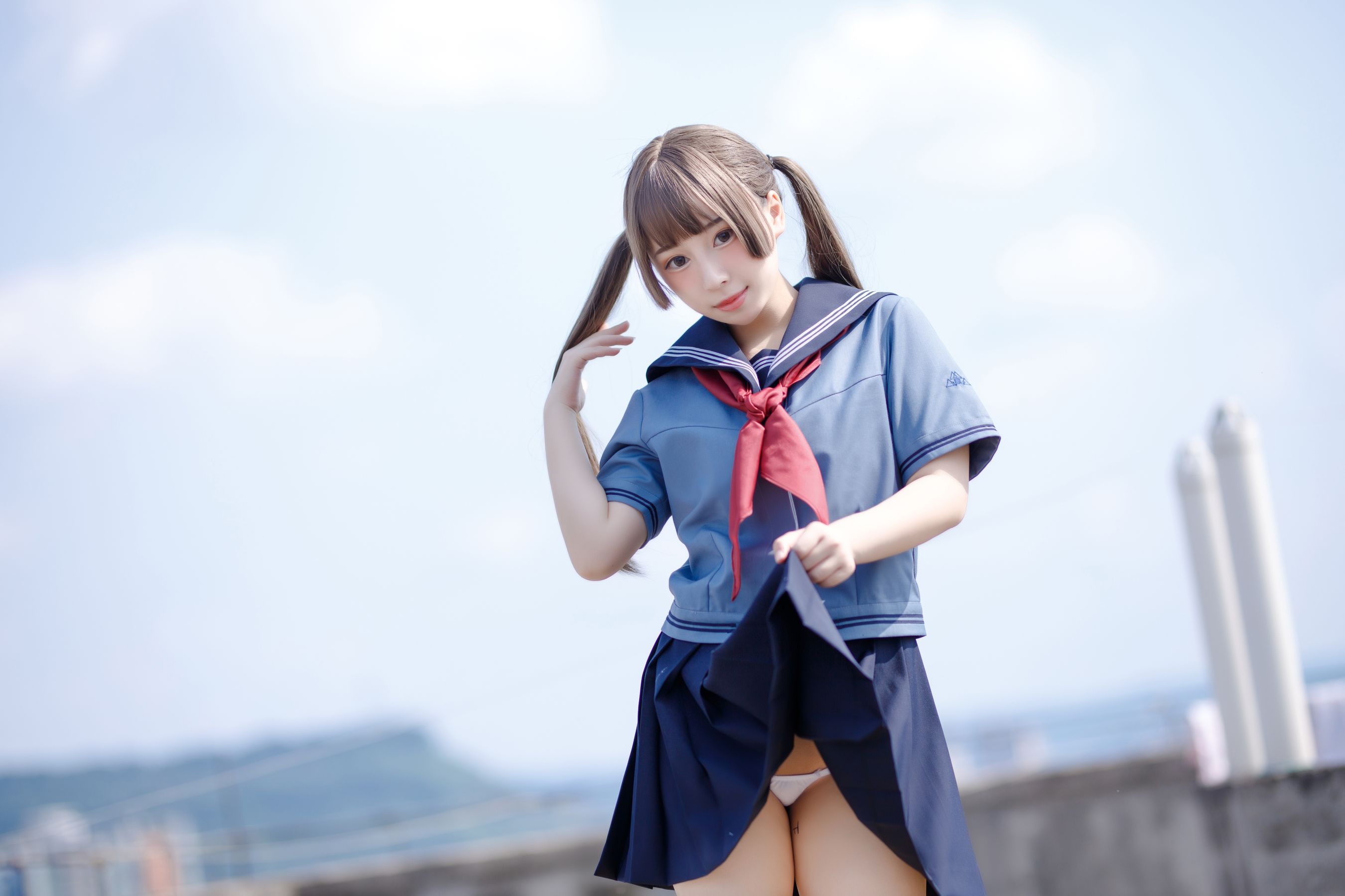 [福利COS] 胡桃猫Kurumineko - 天台的爱之告白