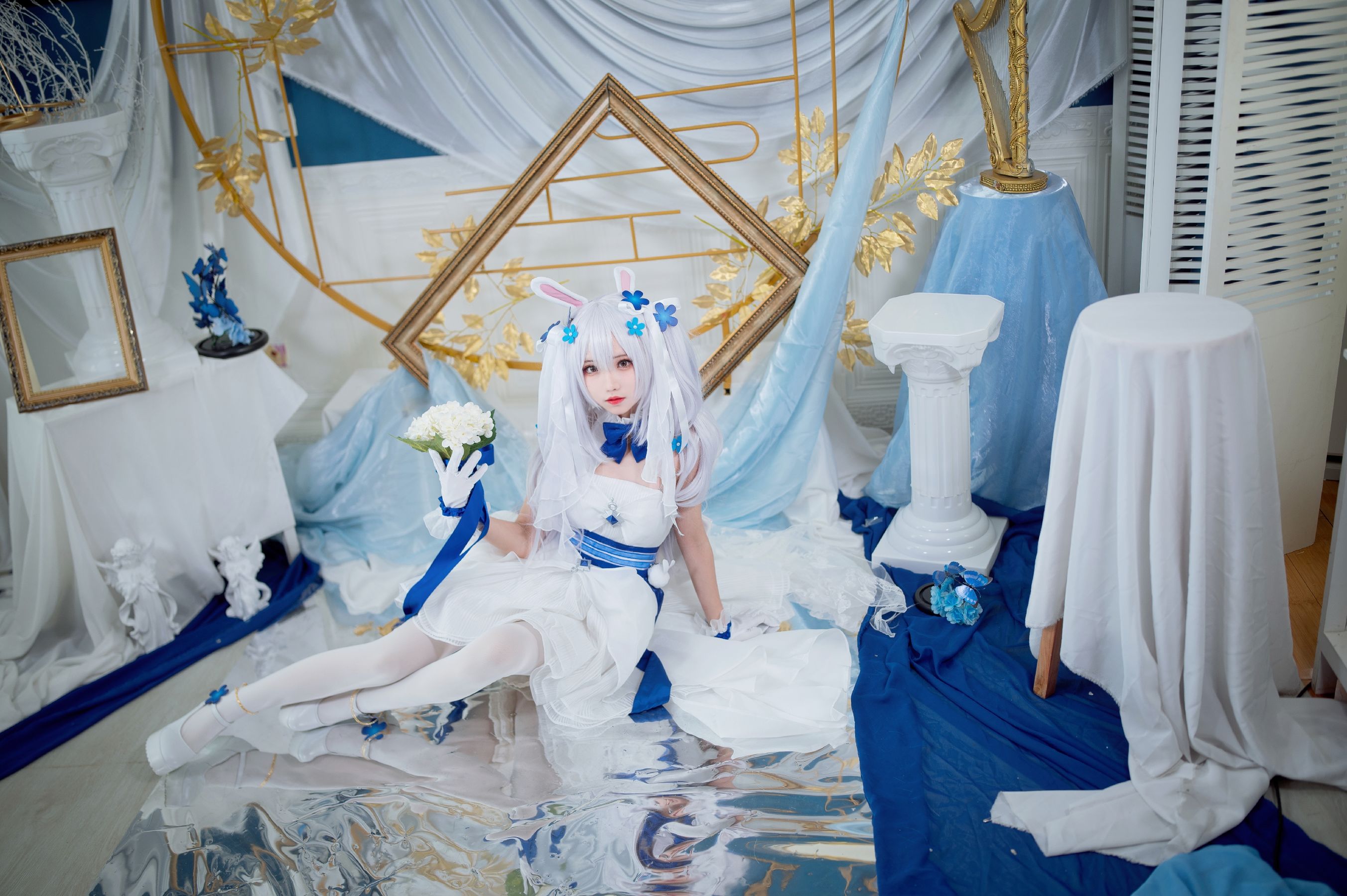[福利COS] 花柒Hana - 拉菲花嫁