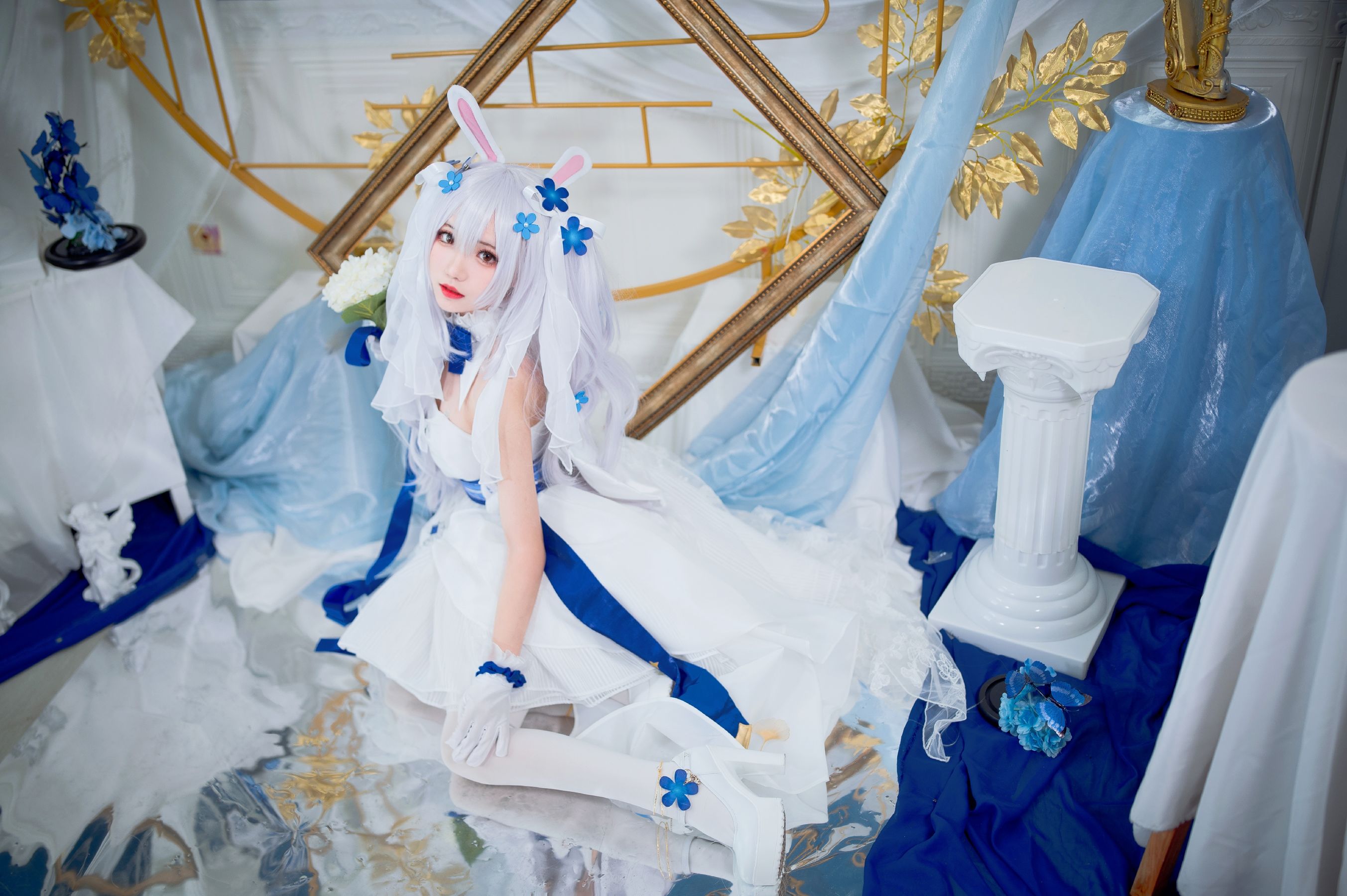 [福利COS] 花柒Hana - 拉菲花嫁