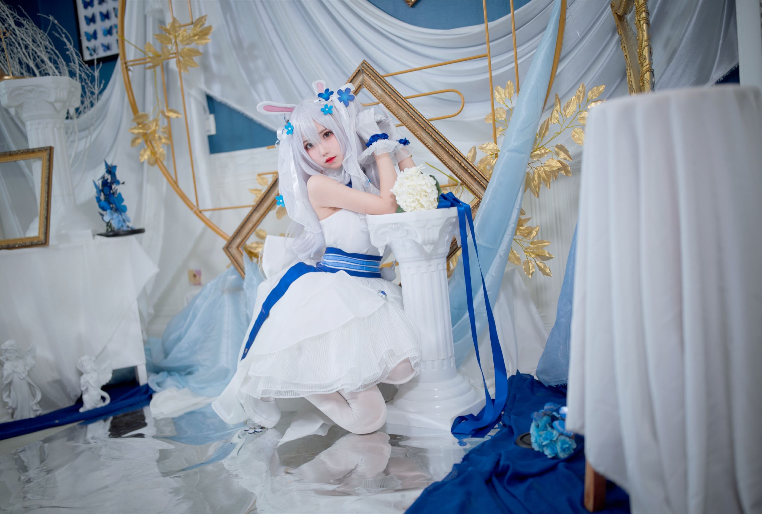 [福利COS] 花柒Hana - 拉菲花嫁