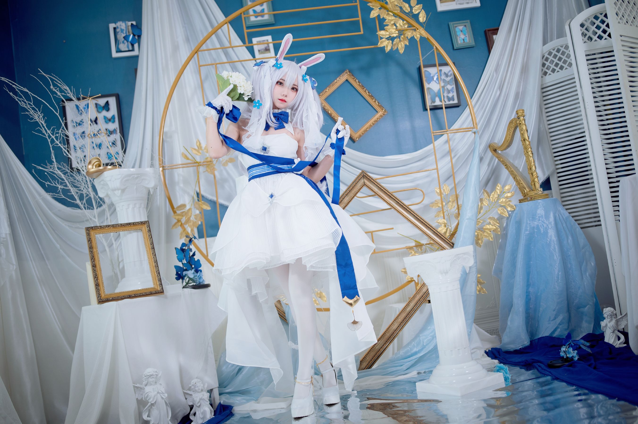 [福利COS] 花柒Hana - 拉菲花嫁