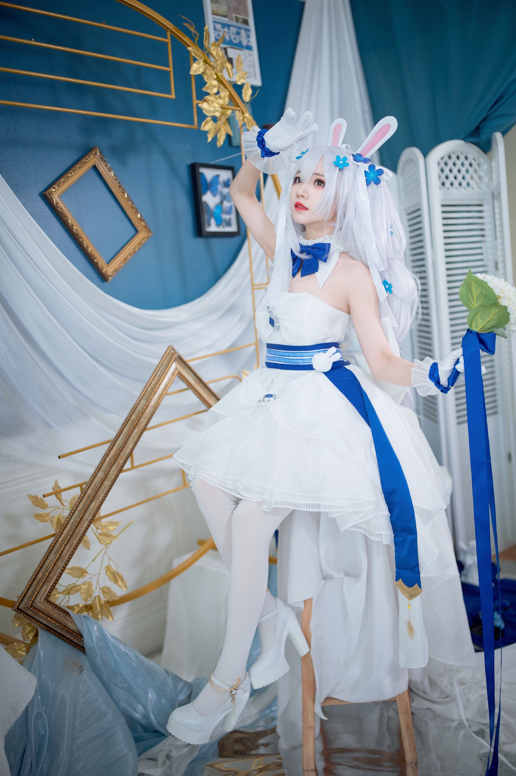 [福利COS] 花柒Hana - 拉菲花嫁