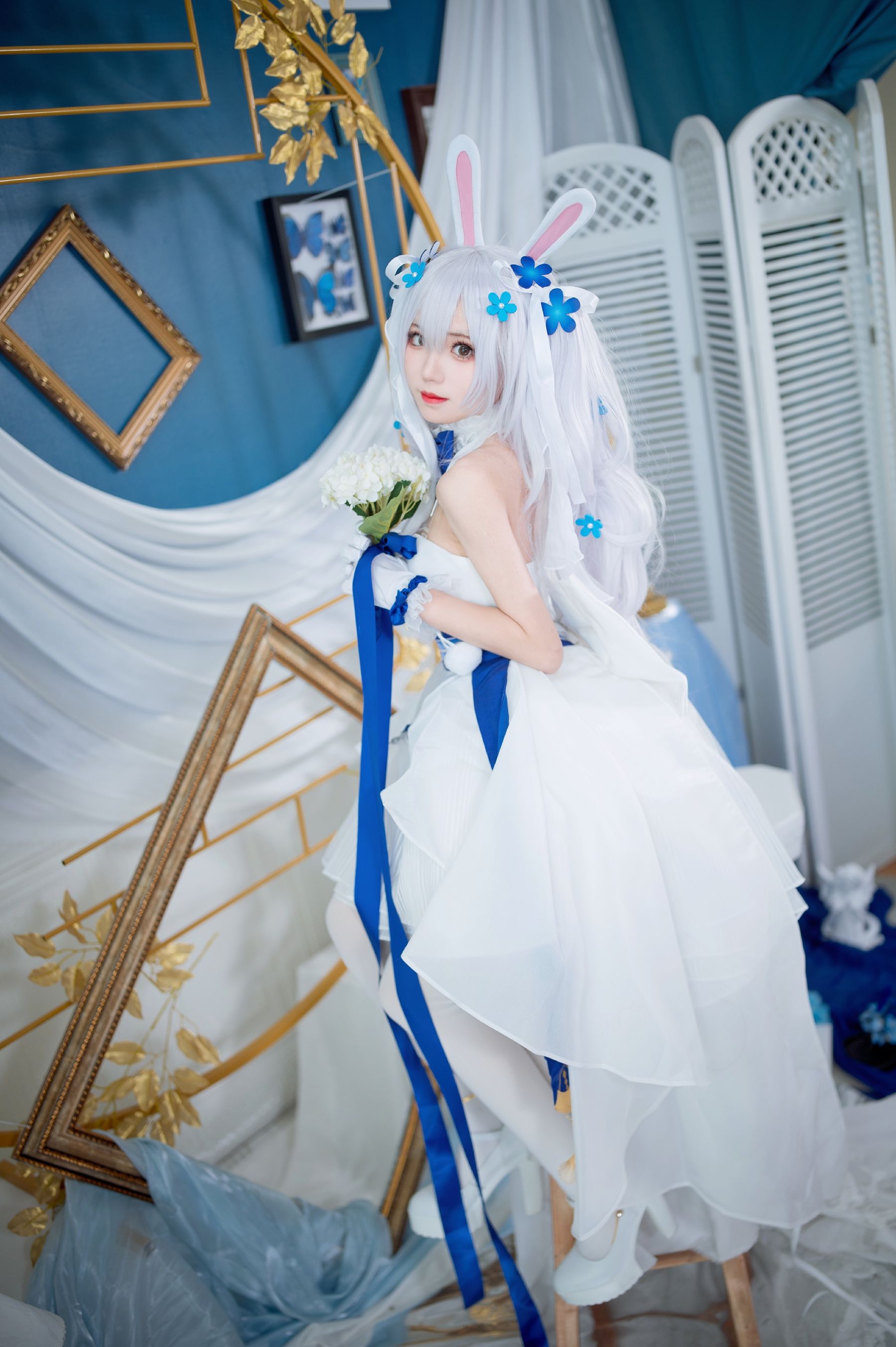 [福利COS] 花柒Hana - 拉菲花嫁