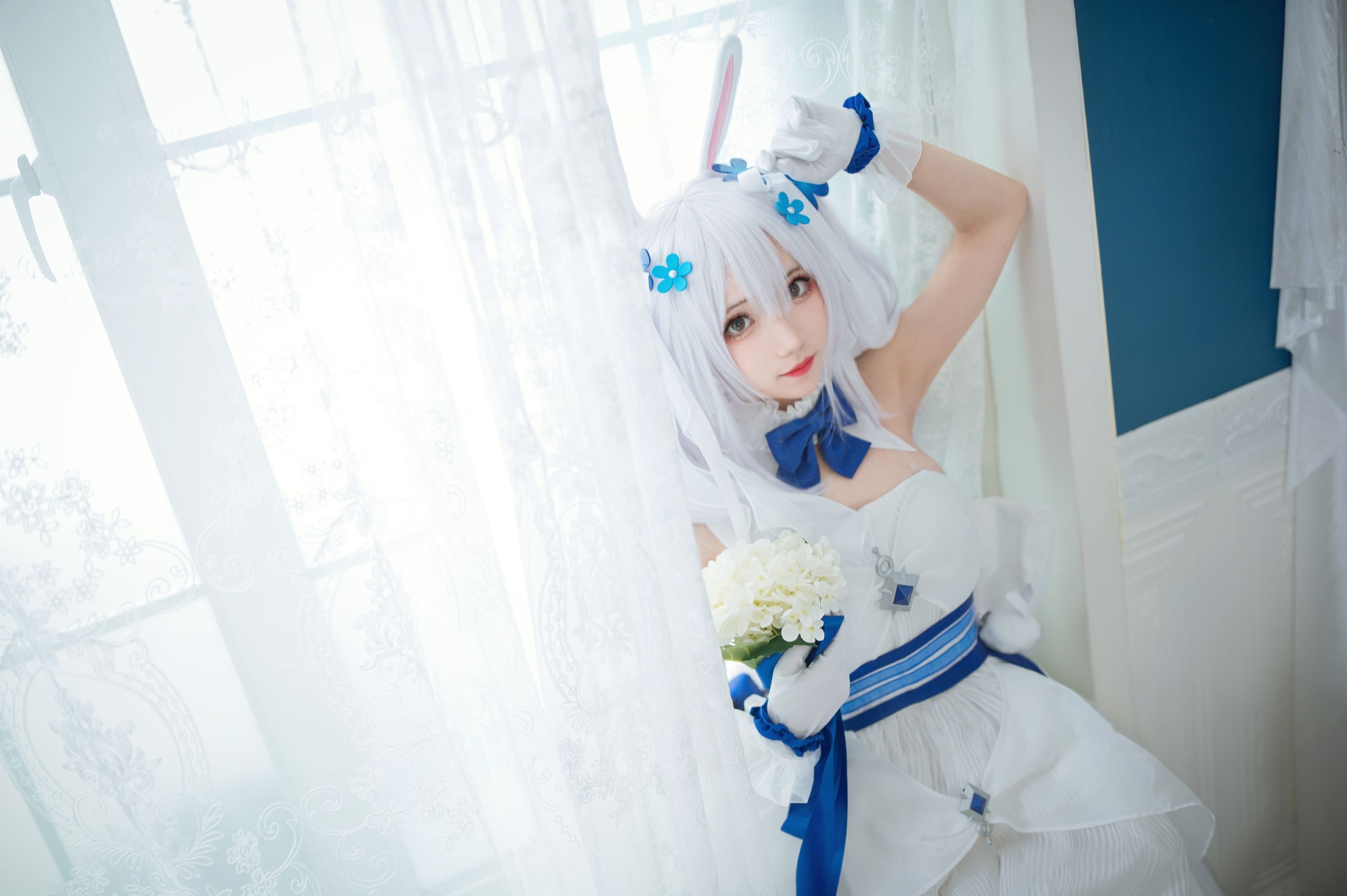 [福利COS] 花柒Hana - 拉菲花嫁