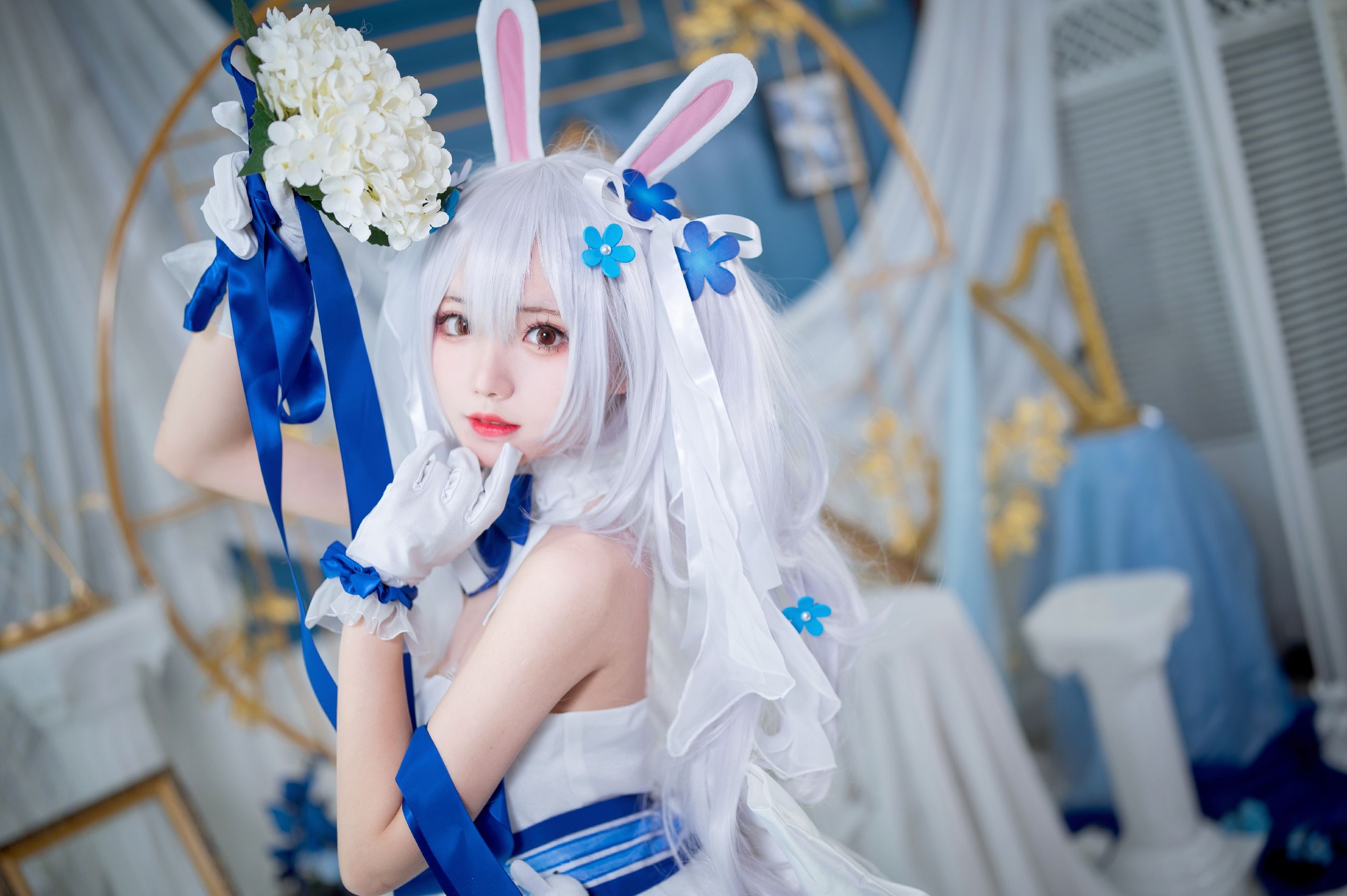[福利COS] 花柒Hana - 拉菲花嫁