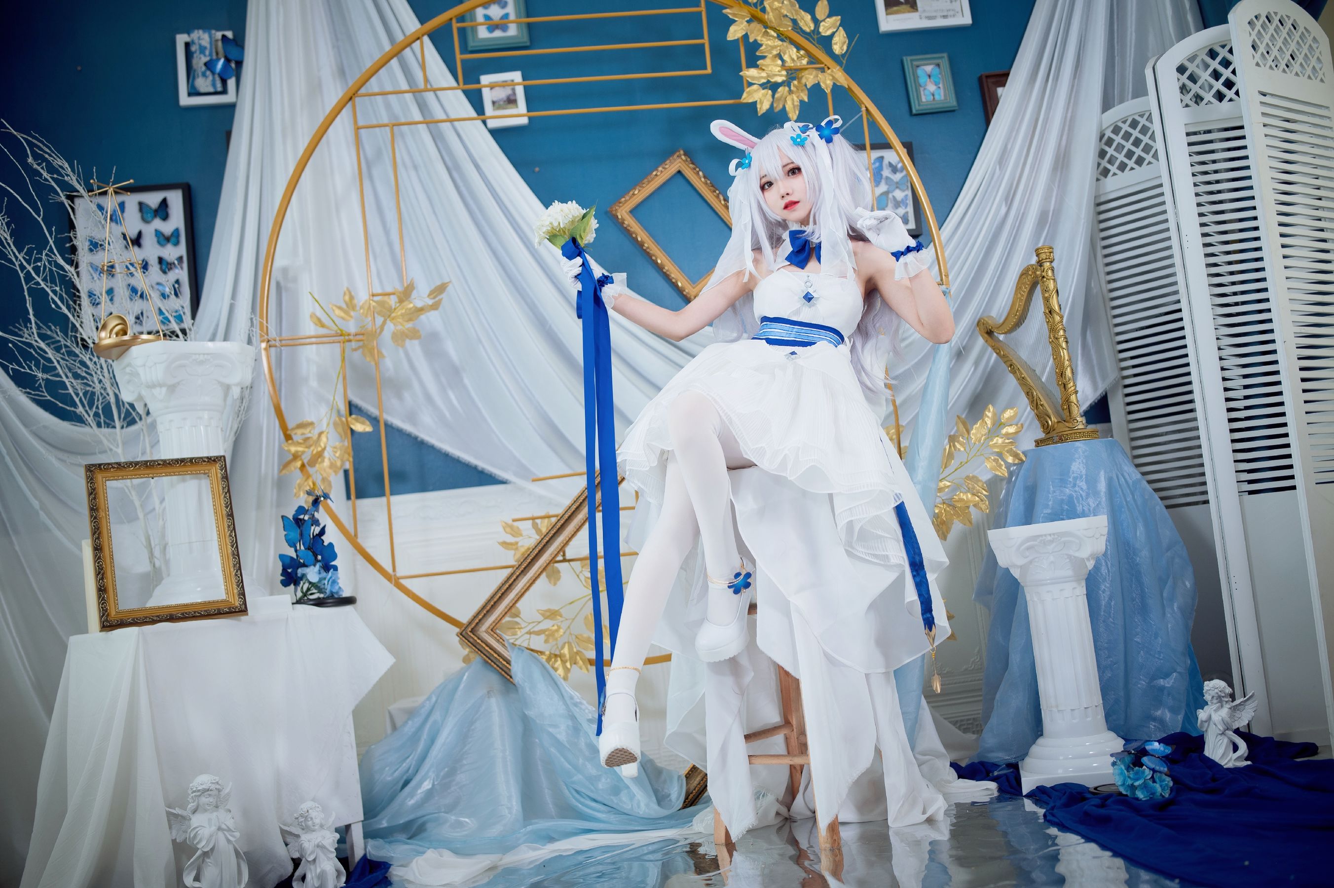 [福利COS] 花柒Hana - 拉菲花嫁