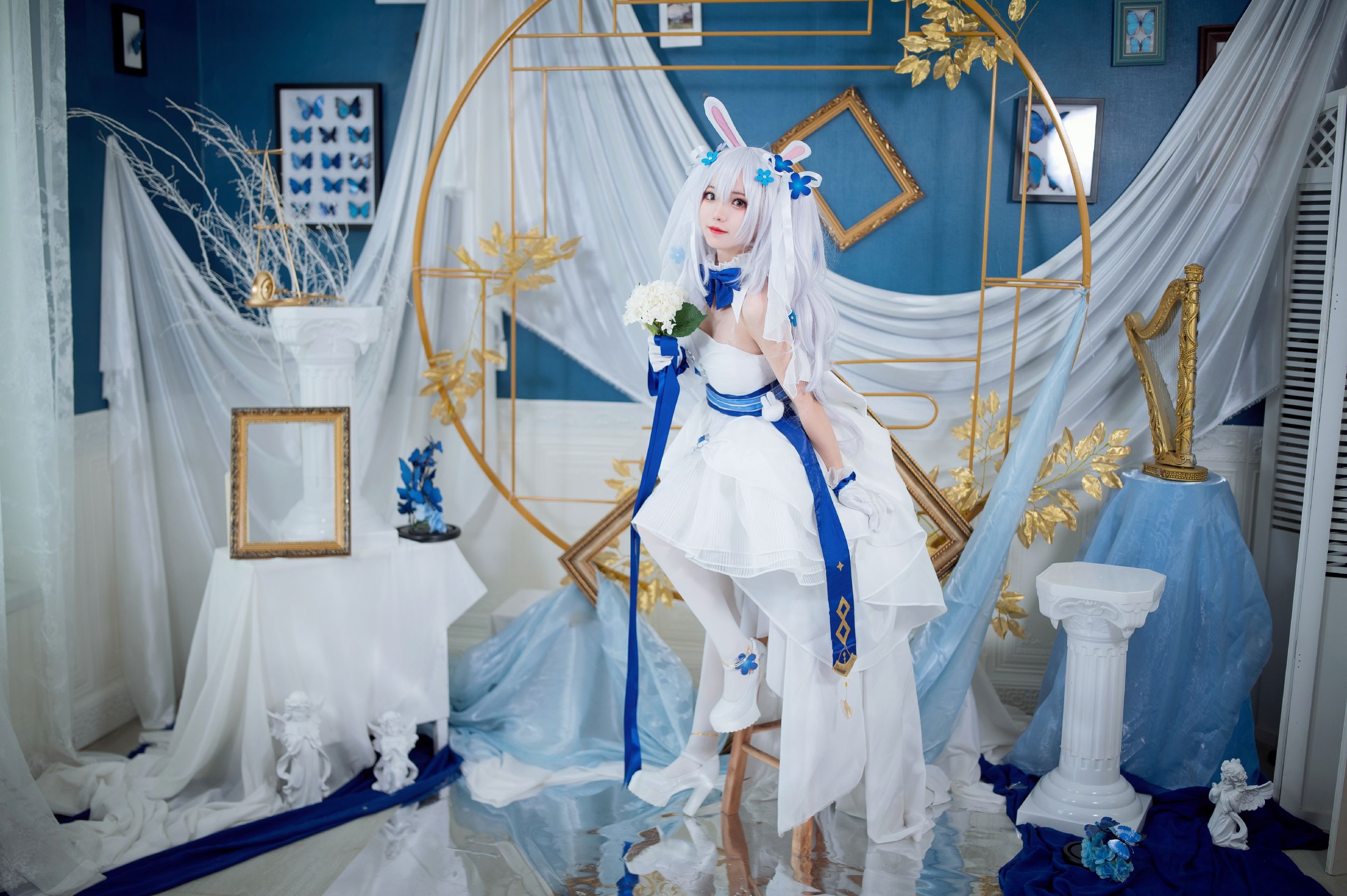 [福利COS] 花柒Hana - 拉菲花嫁