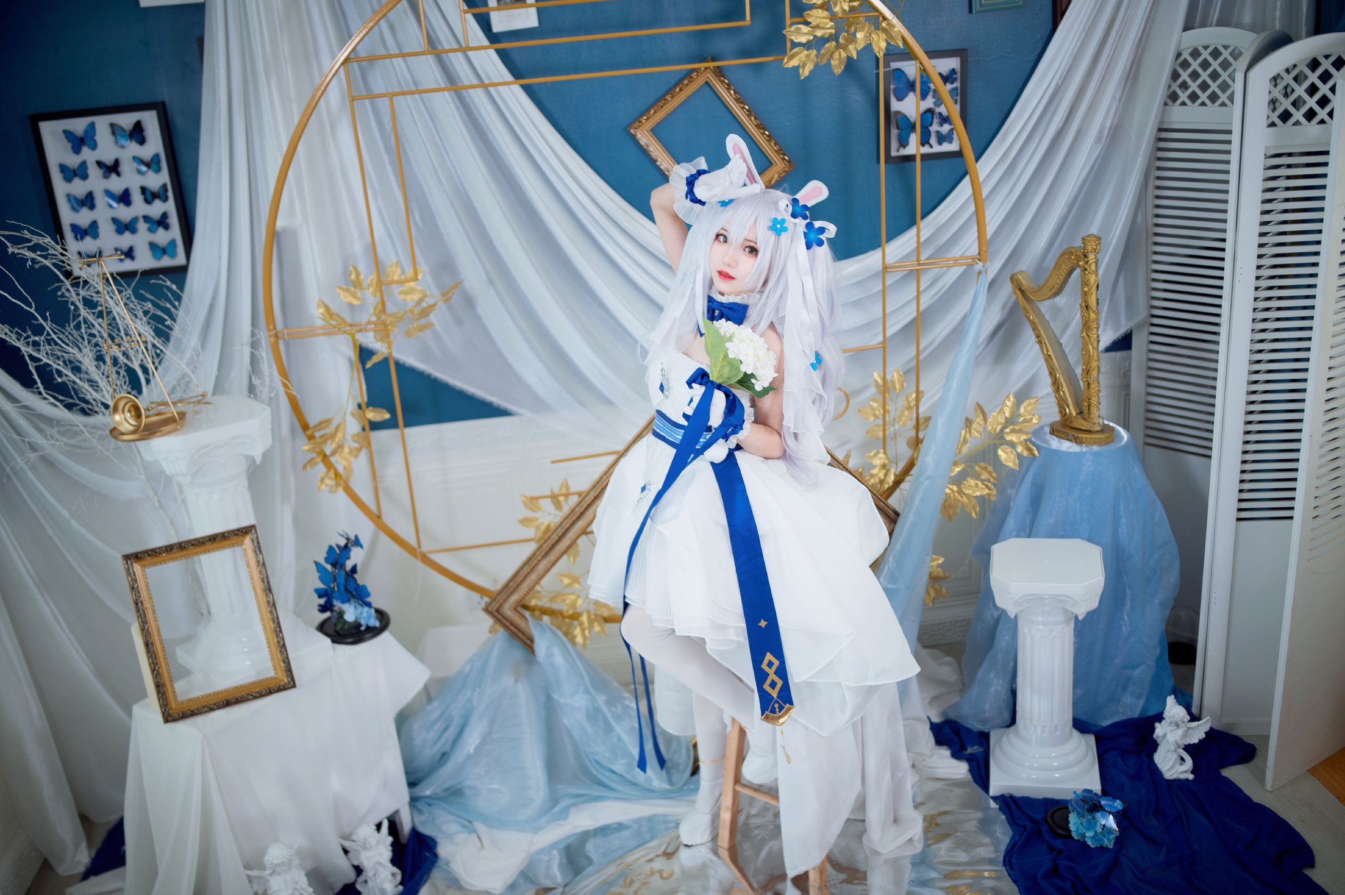 [福利COS] 花柒Hana - 拉菲花嫁