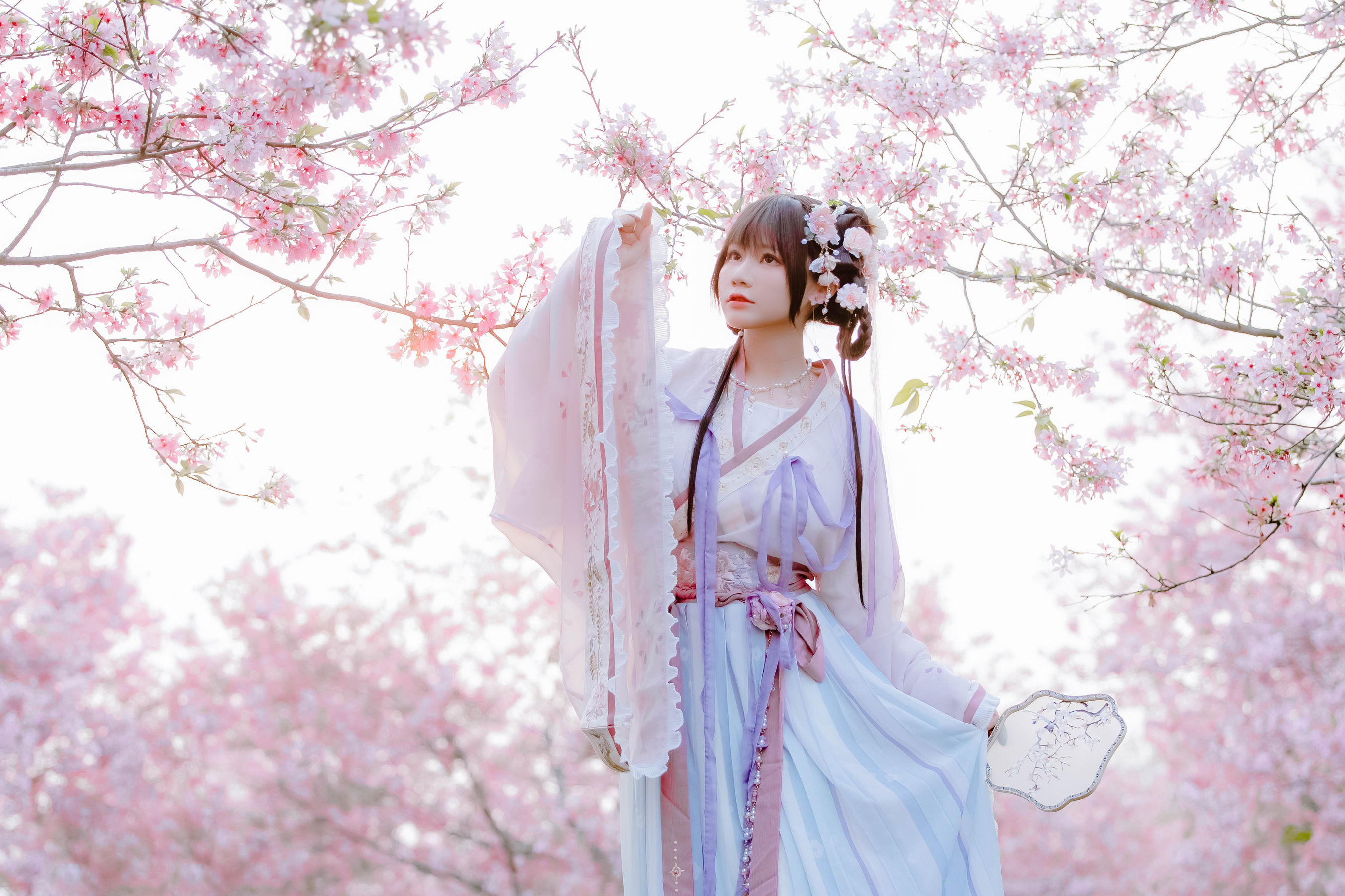 [福利COS] 萌妹子Nyako喵子 - 樱花汉服 花神祈愿