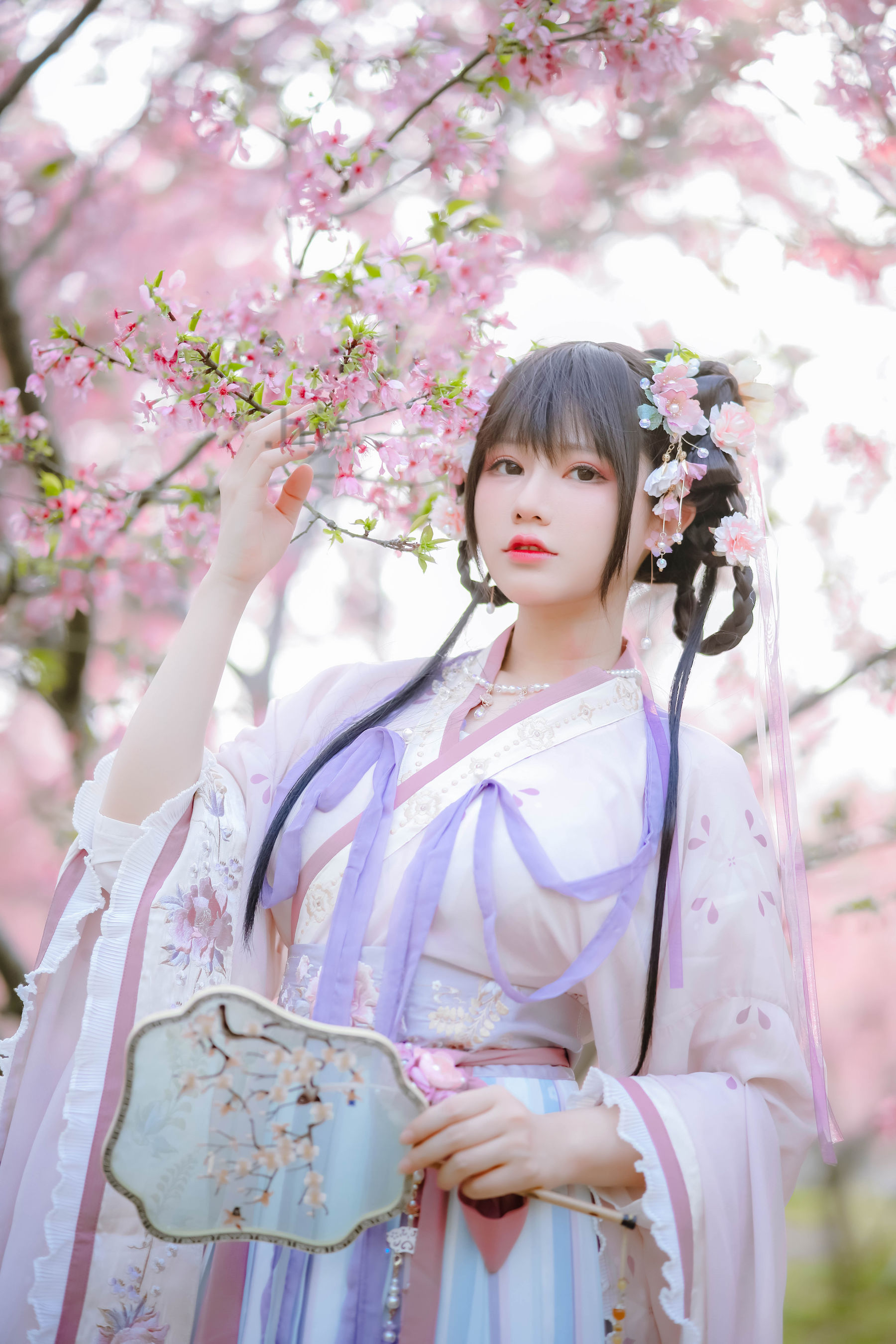 [福利COS] 萌妹子Nyako喵子 - 樱花汉服 花神祈愿
