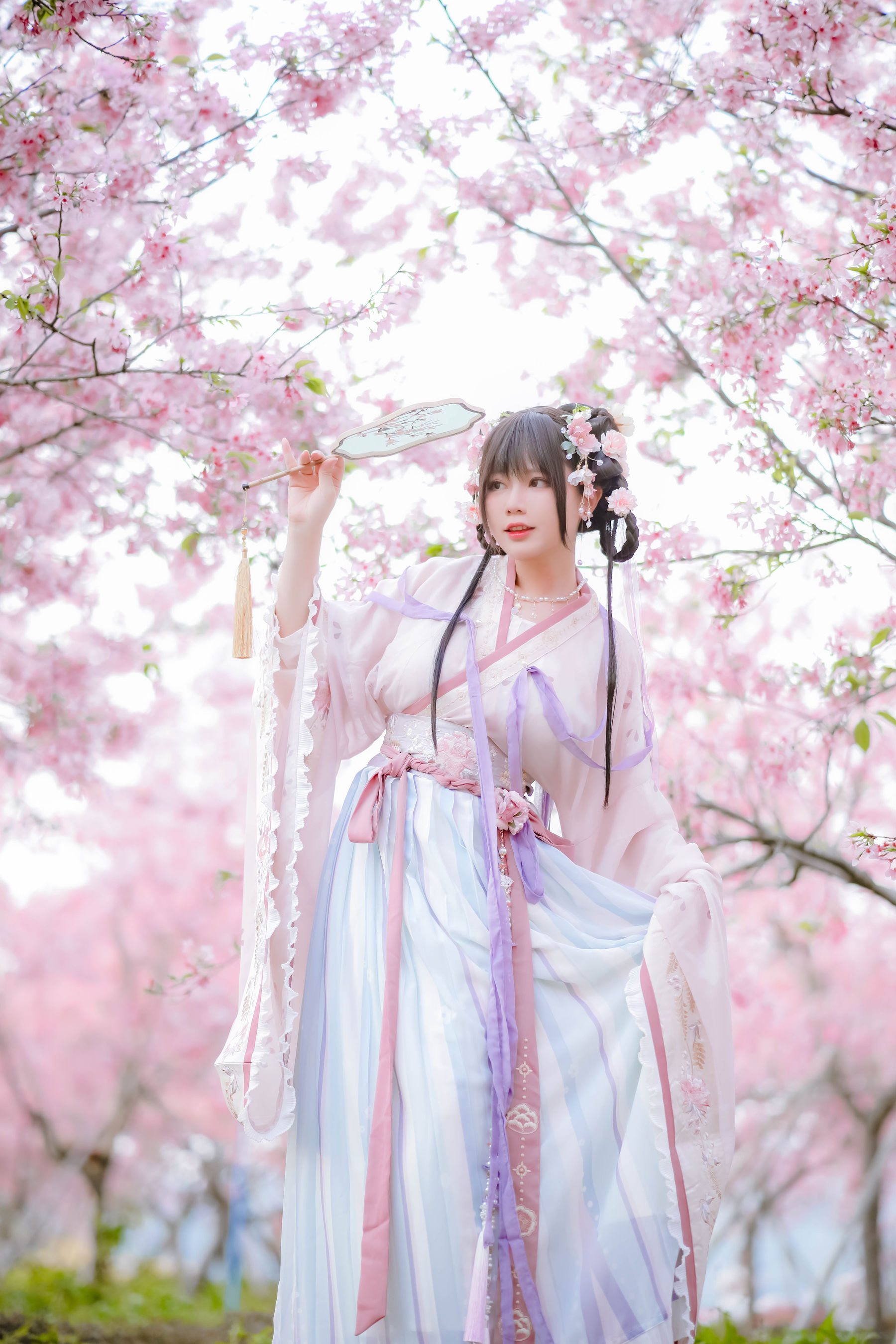 [福利COS] 萌妹子Nyako喵子 - 樱花汉服 花神祈愿