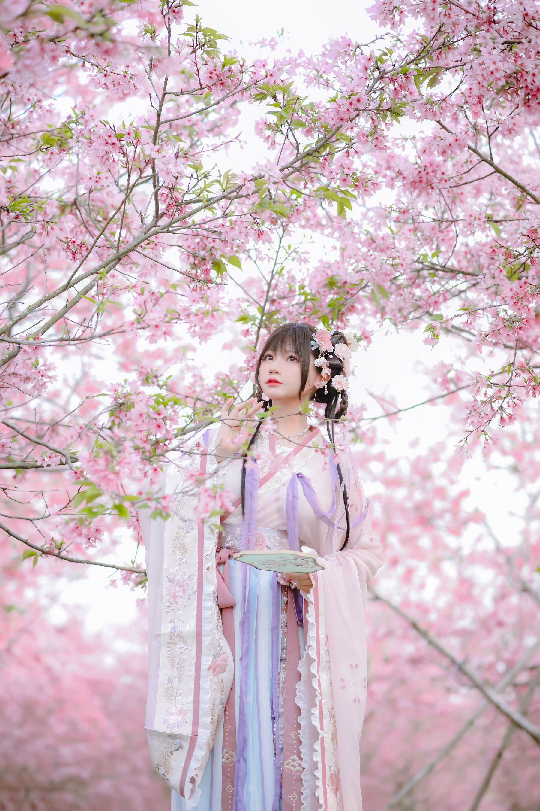 [福利COS] 萌妹子Nyako喵子 - 樱花汉服 花神祈愿