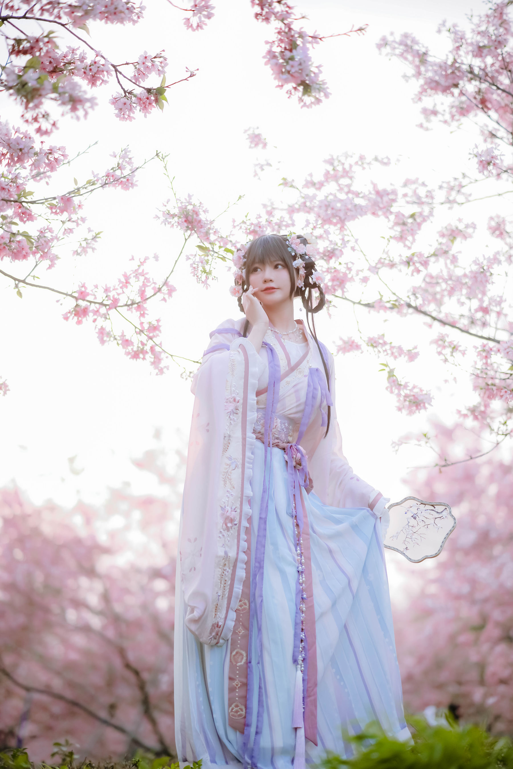 [福利COS] 萌妹子Nyako喵子 - 樱花汉服 花神祈愿