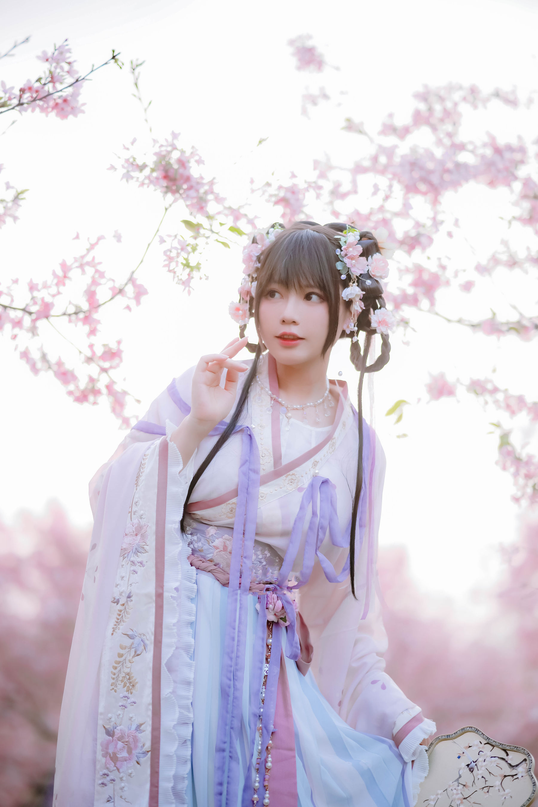 [福利COS] 萌妹子Nyako喵子 - 樱花汉服 花神祈愿