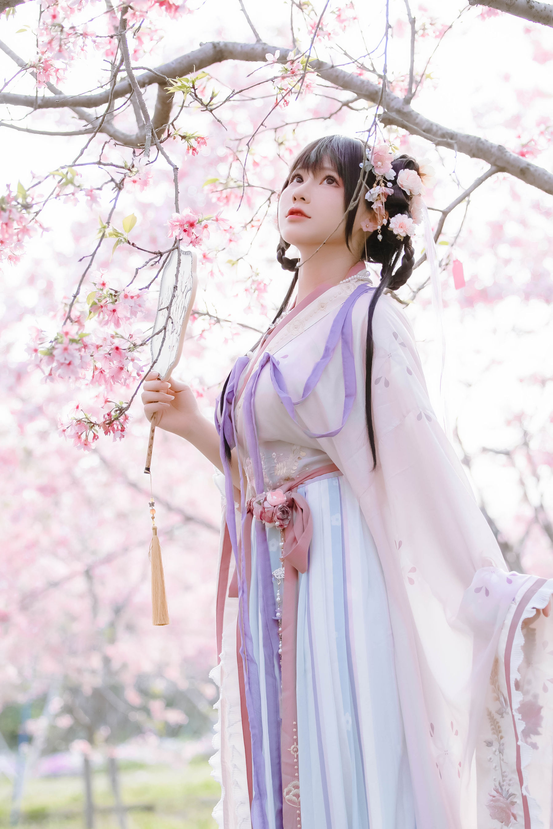 [福利COS] 萌妹子Nyako喵子 - 樱花汉服 花神祈愿