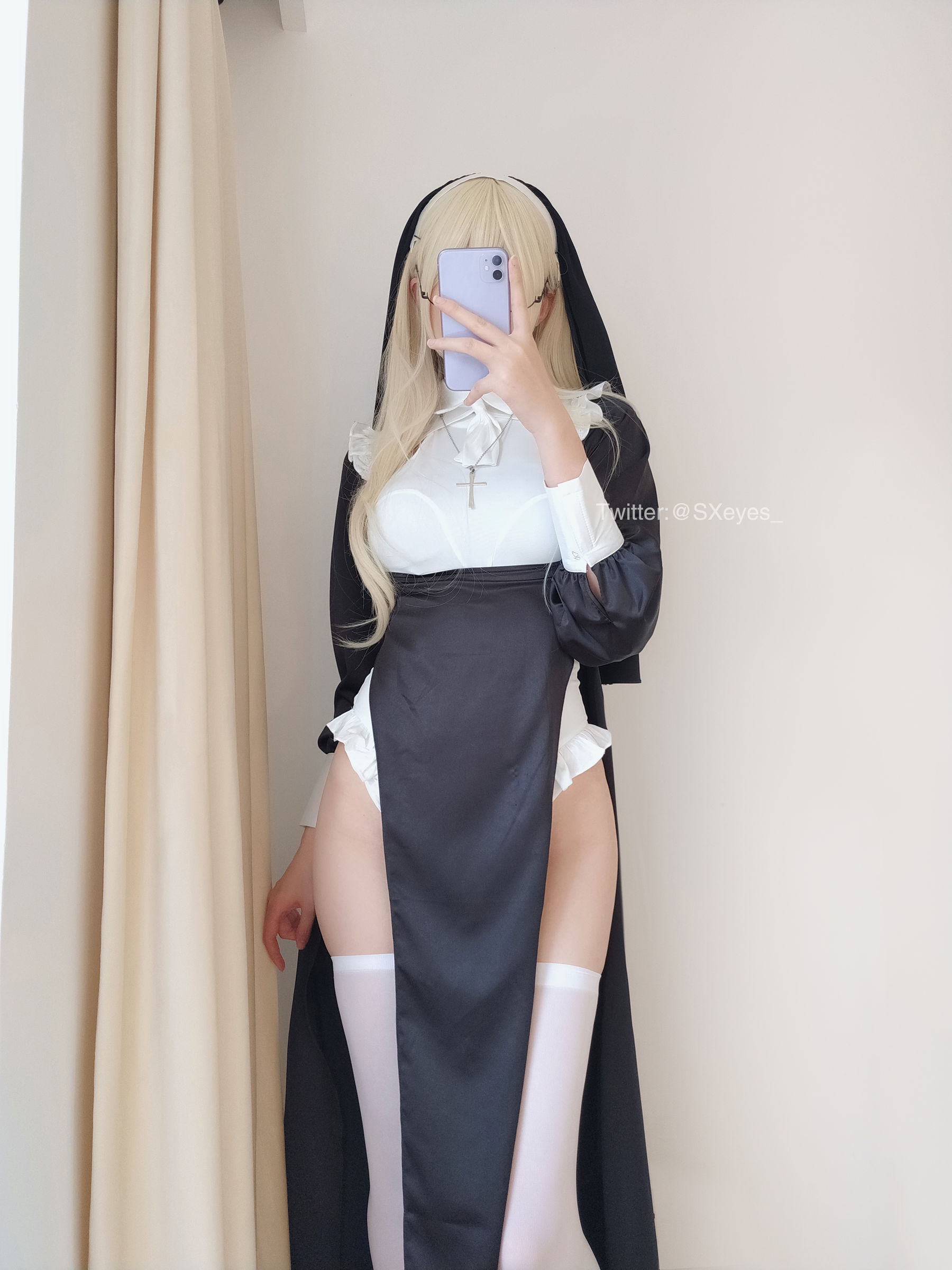 [福利COS] 萌妹子眼酱大魔王w - 修女