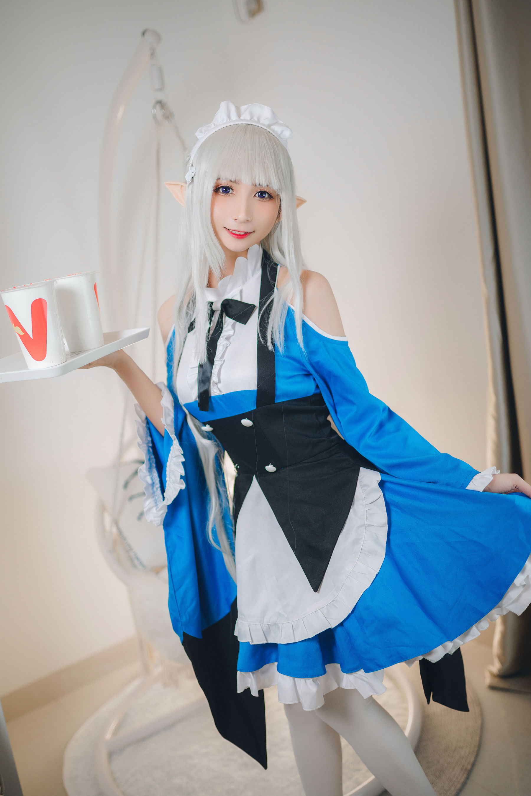 [福利COS] 贝儿酱Miki - 艾米莉亚女仆