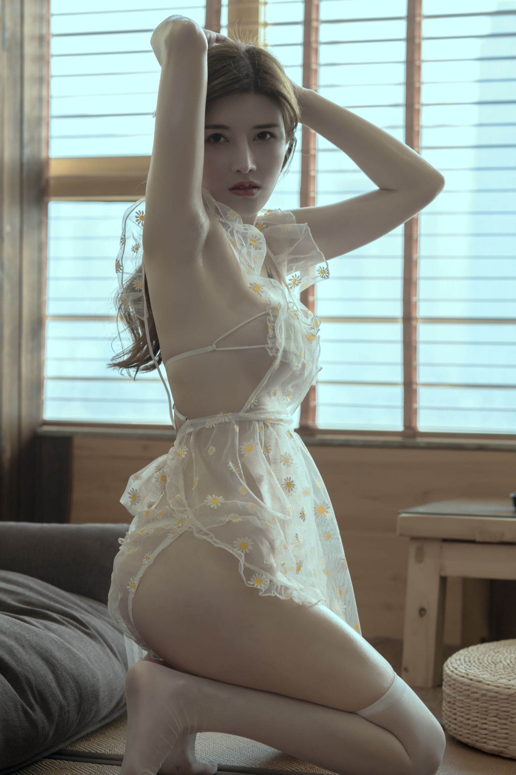 [福利COS] 鹿八岁 - 透视网纱内衣