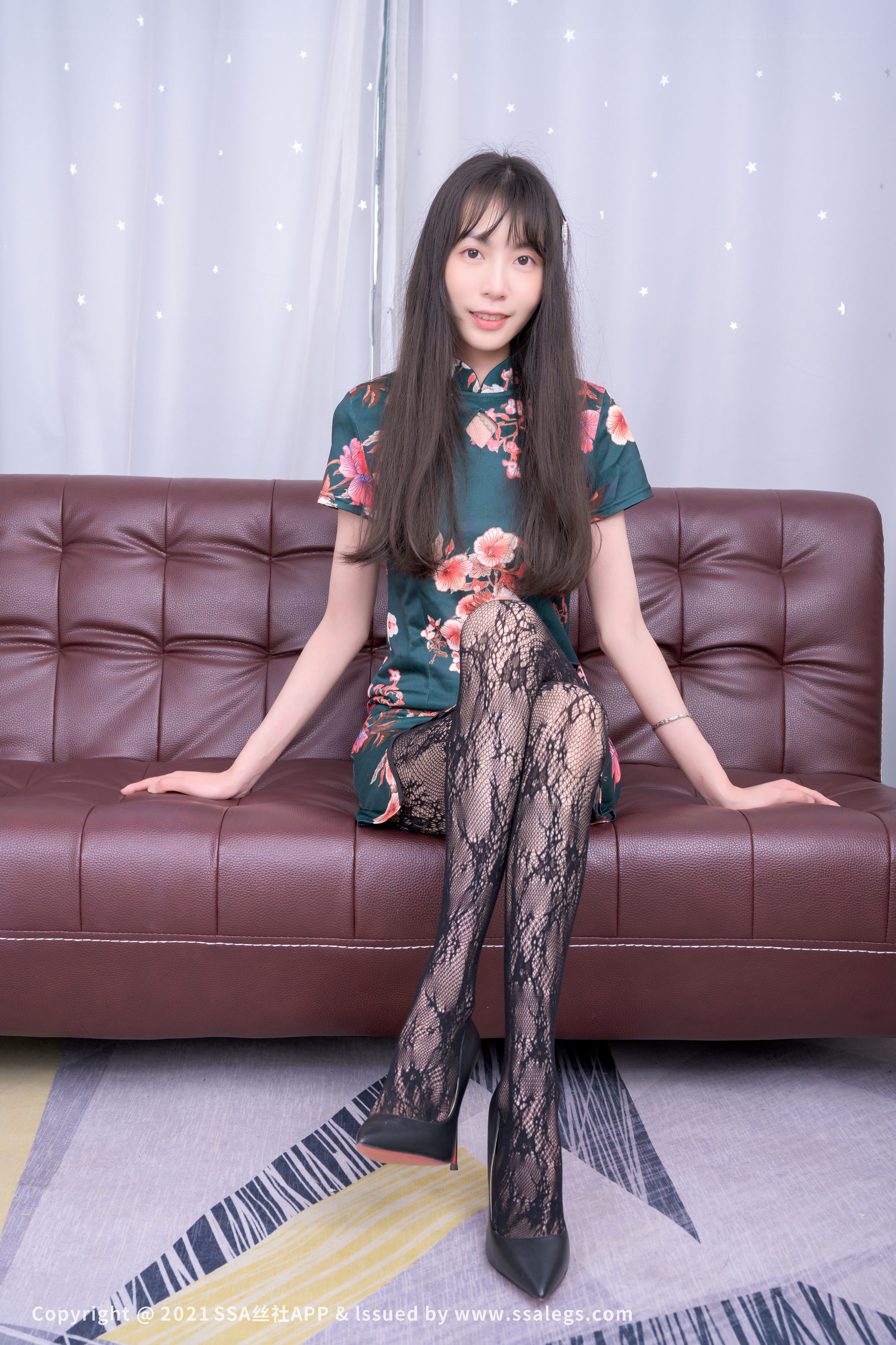 [丝社SSA]超清写真 No.744 模特团团的黑色网袜（上）