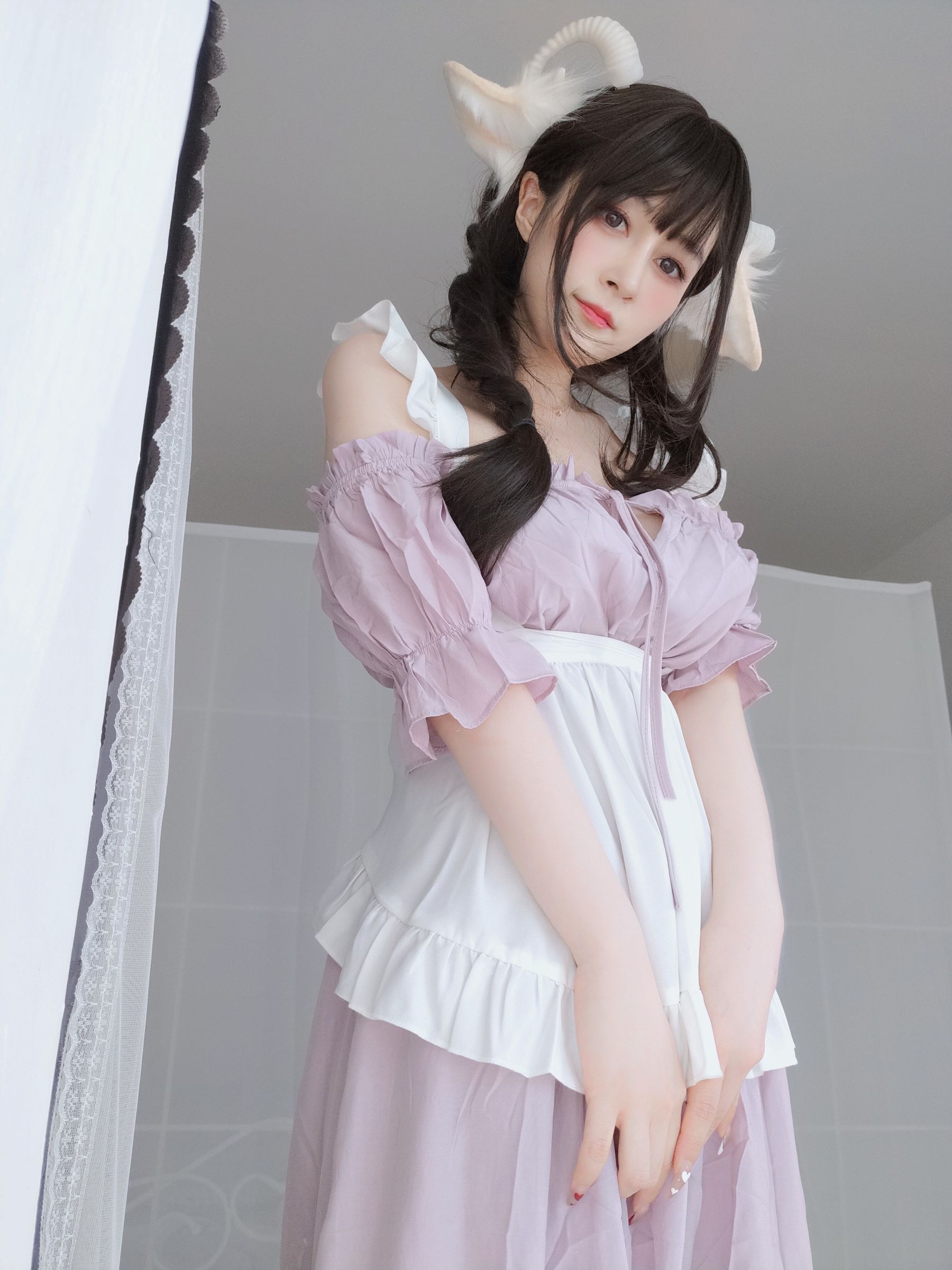 [网红COSER] Coser小姐姐白银 - 白丝兔耳女仆