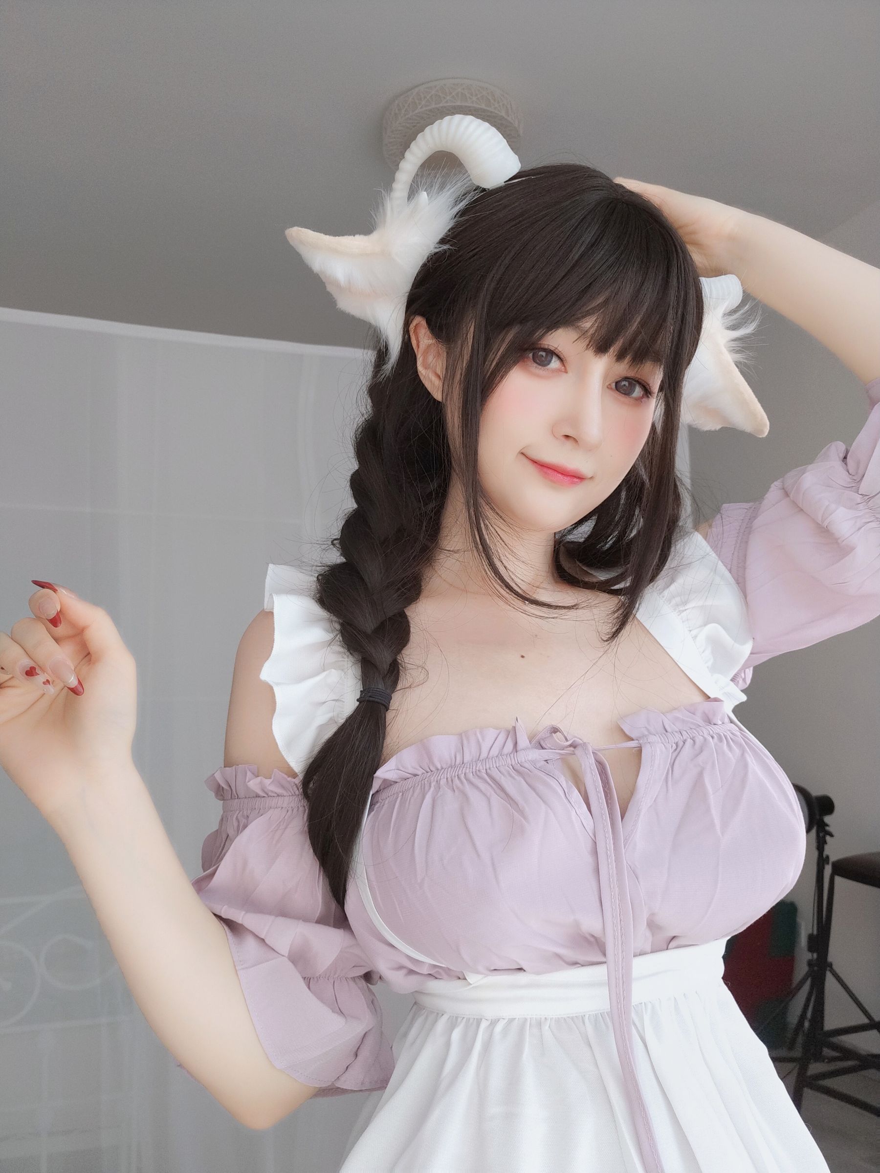 [网红COSER] Coser小姐姐白银 - 白丝兔耳女仆