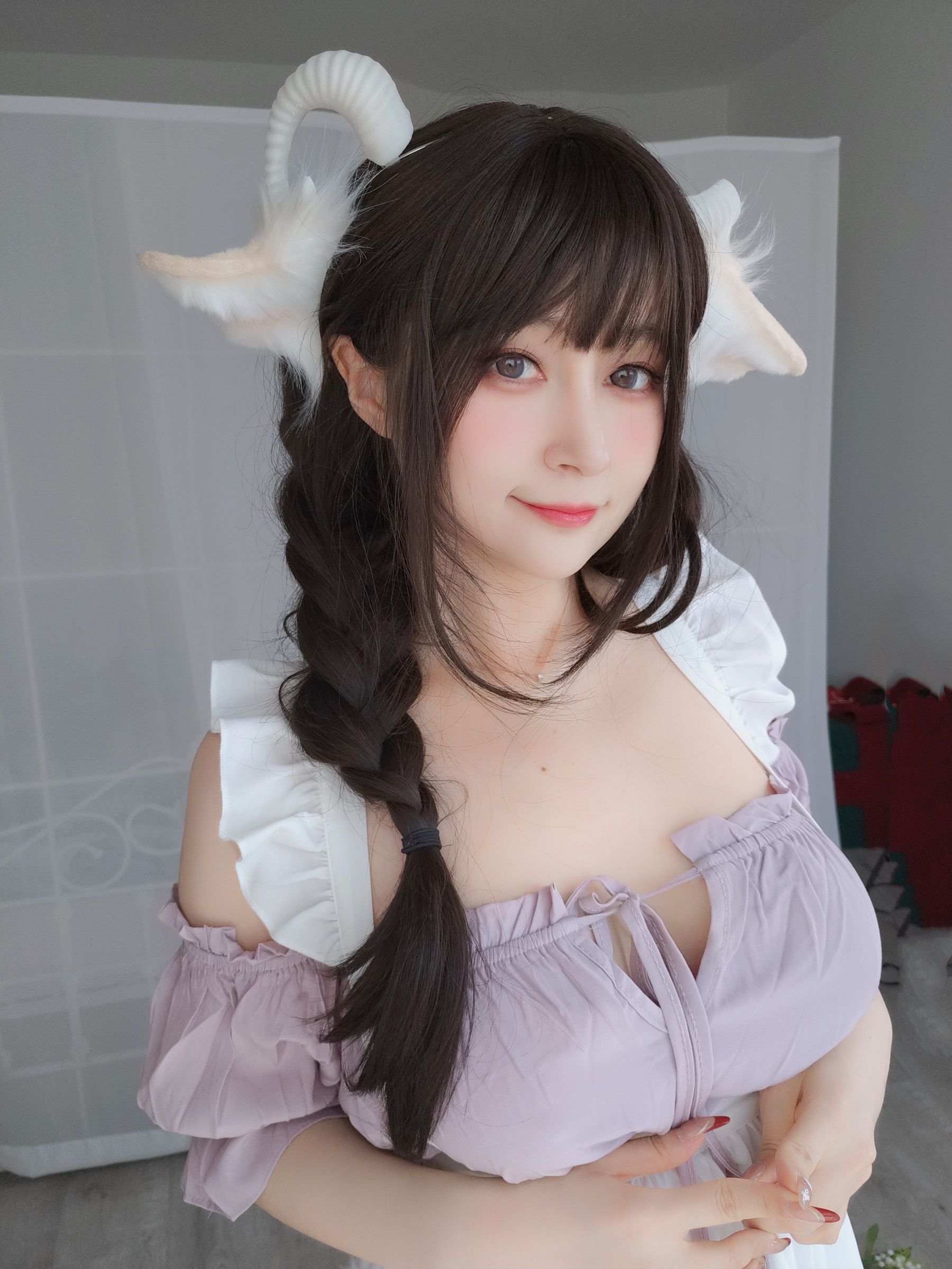 [网红COSER] Coser小姐姐白银 - 白丝兔耳女仆