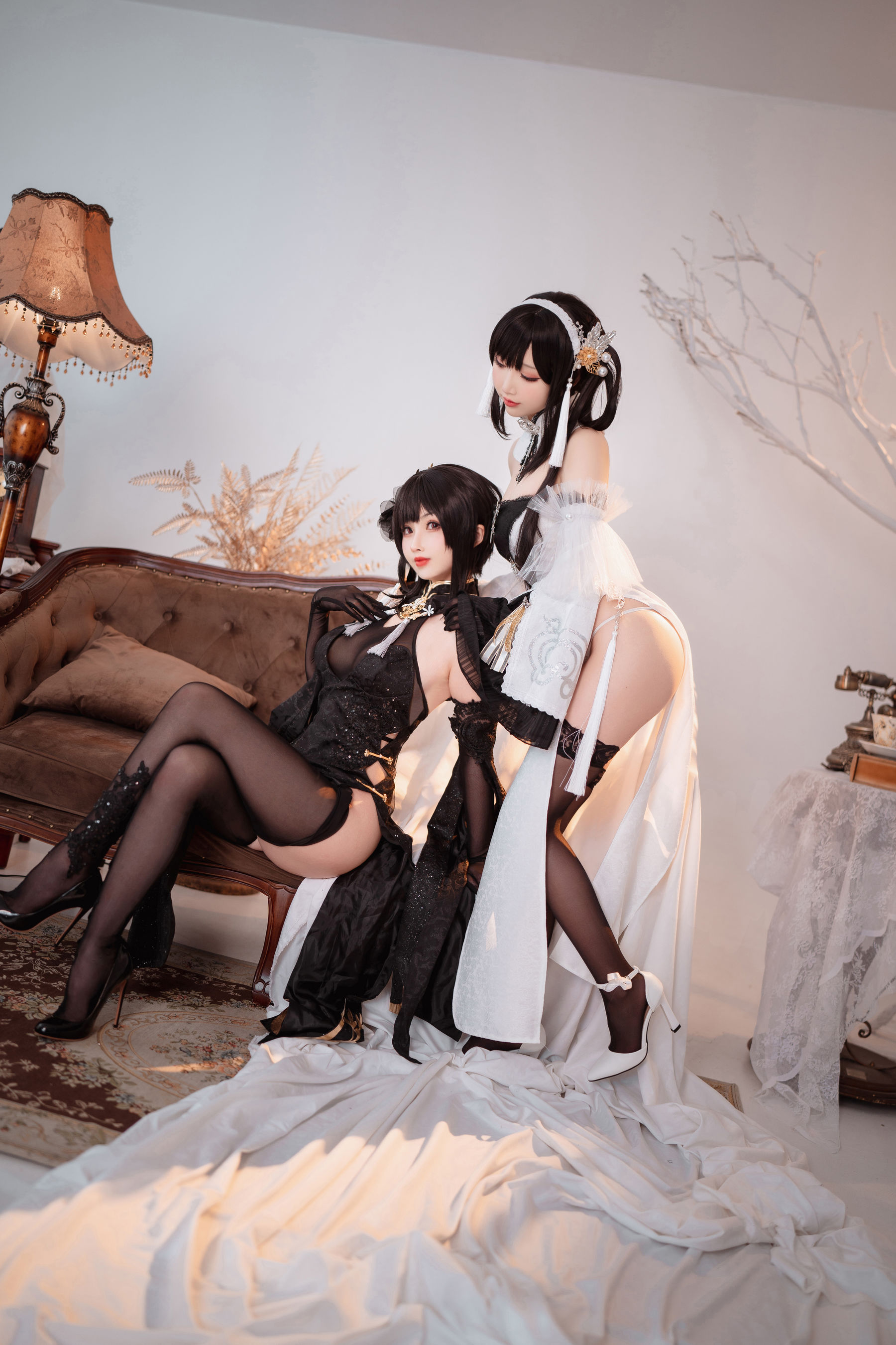 [网红COSER] COS福利rioko凉凉子&面饼仙儿 - 黑白镇海