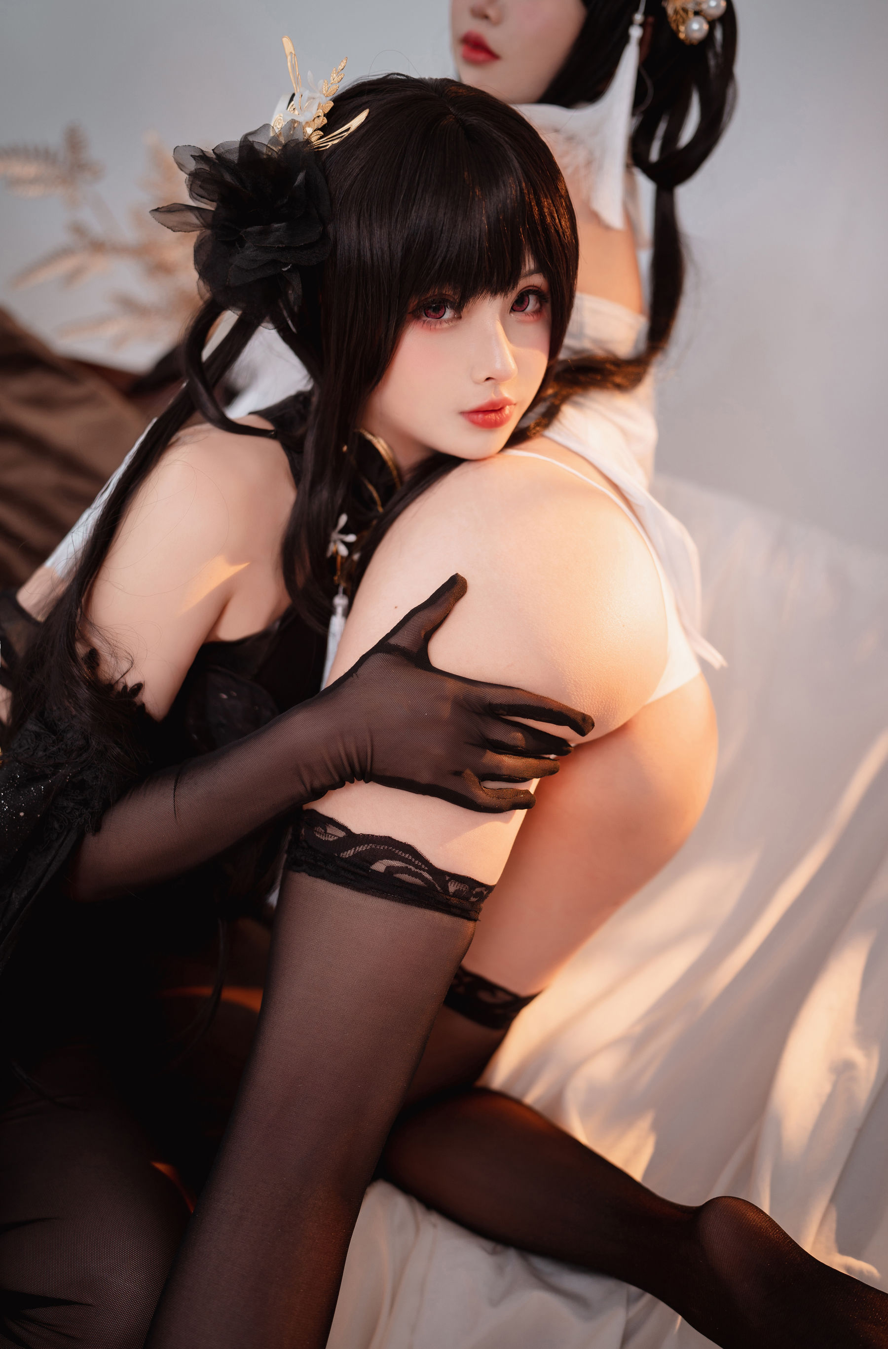 [网红COSER] COS福利rioko凉凉子&面饼仙儿 - 黑白镇海