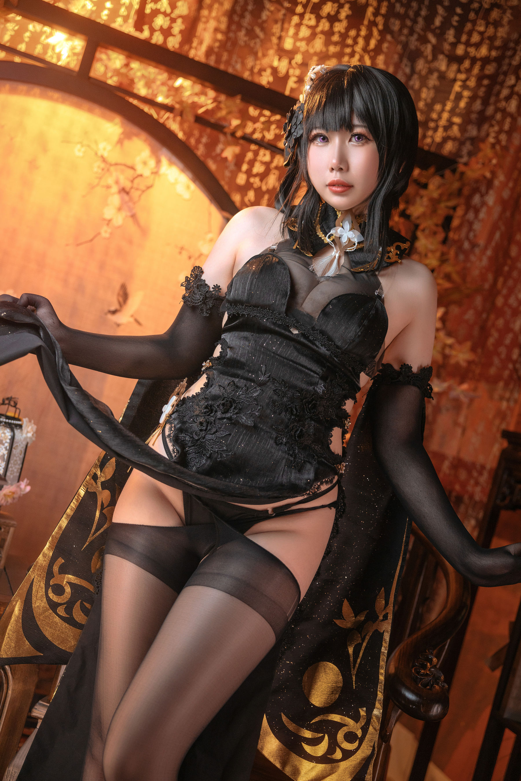 [网红COSER] 九言&喜茶苍苍子 - 碧蓝航线 镇海白黒双人