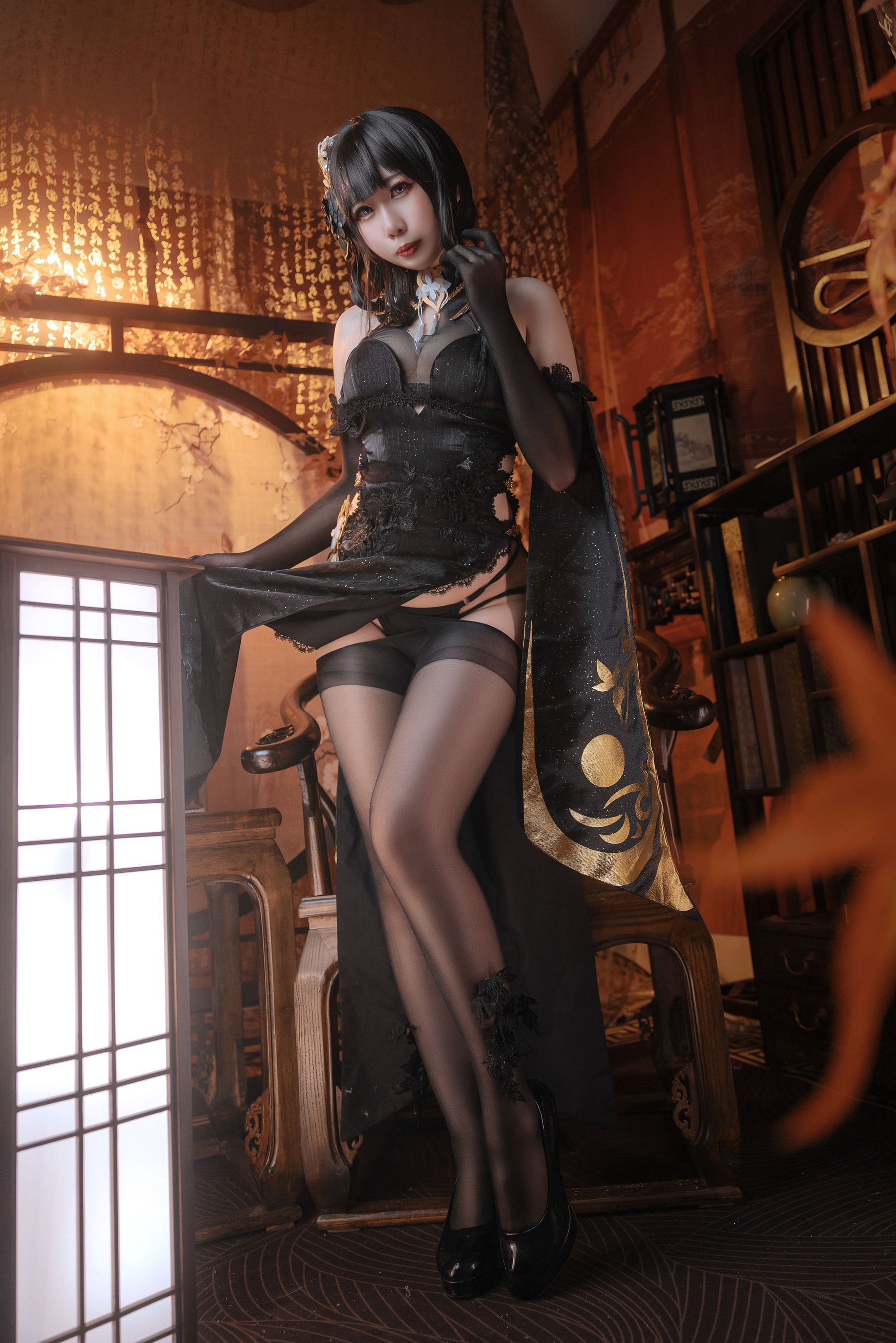 [网红COSER] 九言&喜茶苍苍子 - 碧蓝航线 镇海白黒双人
