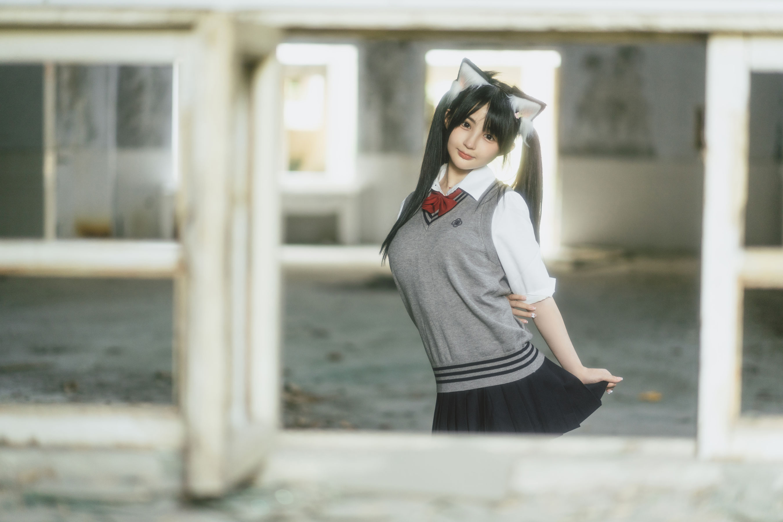 [网红COSER] 桜井宁宁 - 废墟JK