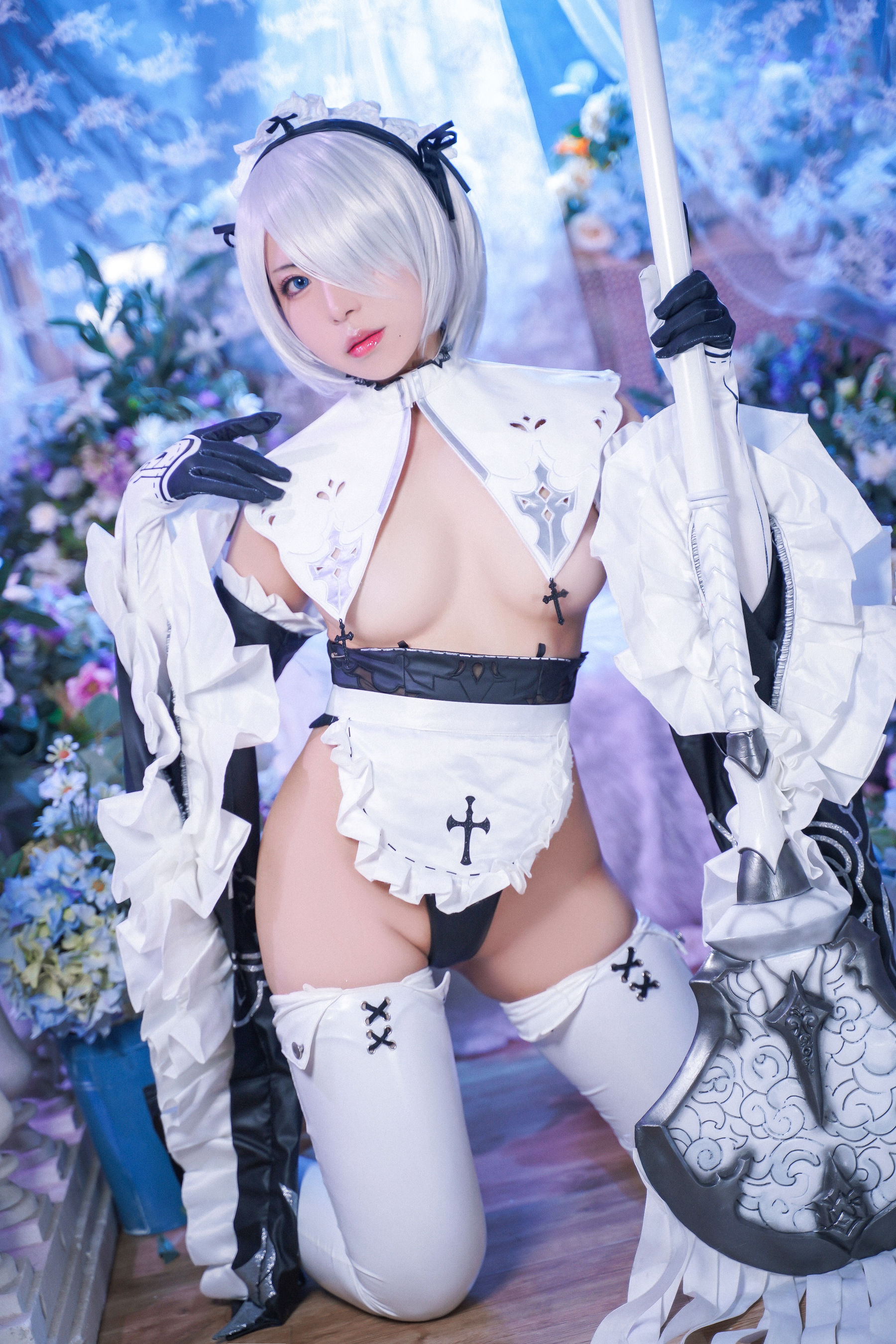 [网红COSER] 虎森森 - 2B女仆