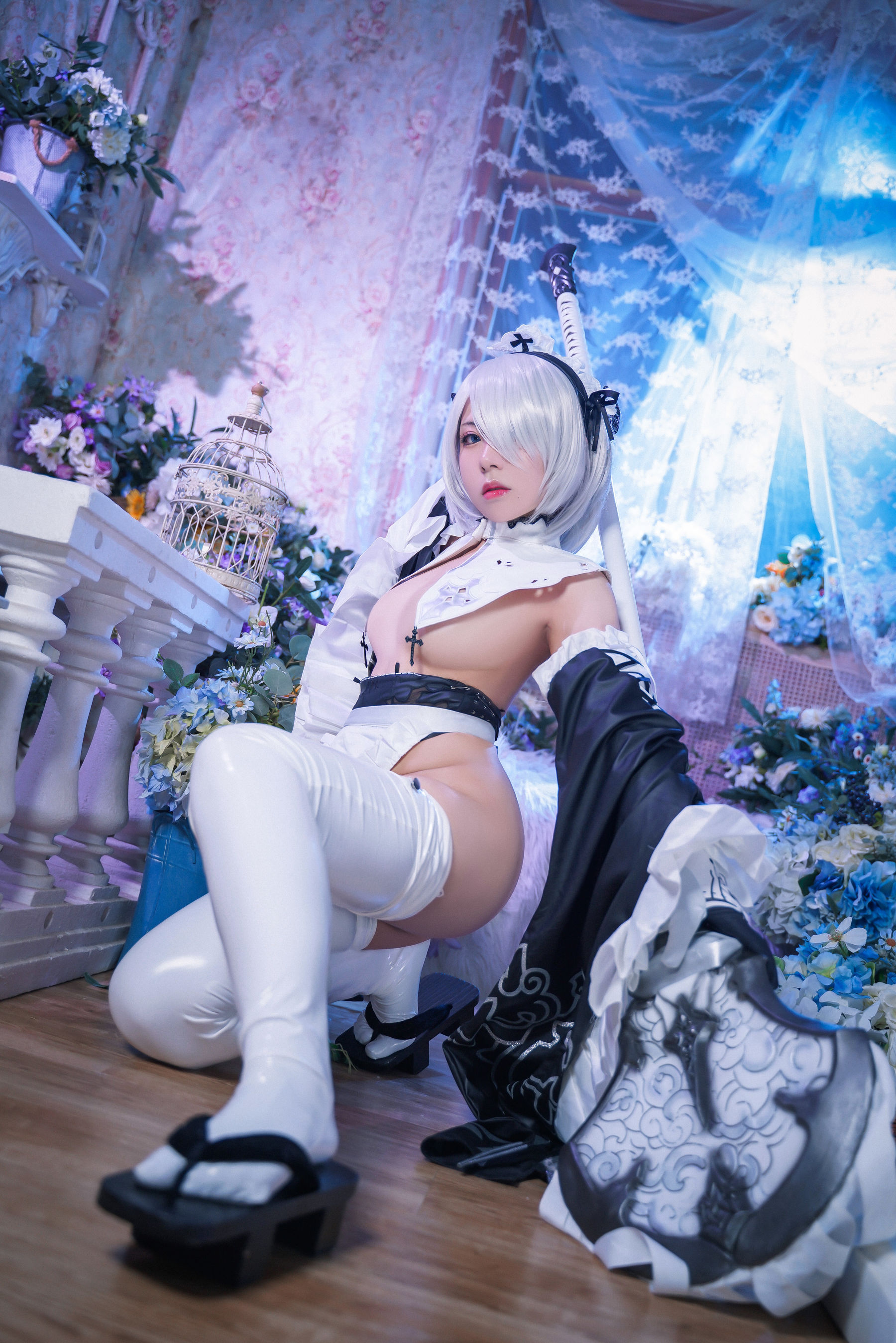 [网红COSER] 虎森森 - 2B女仆