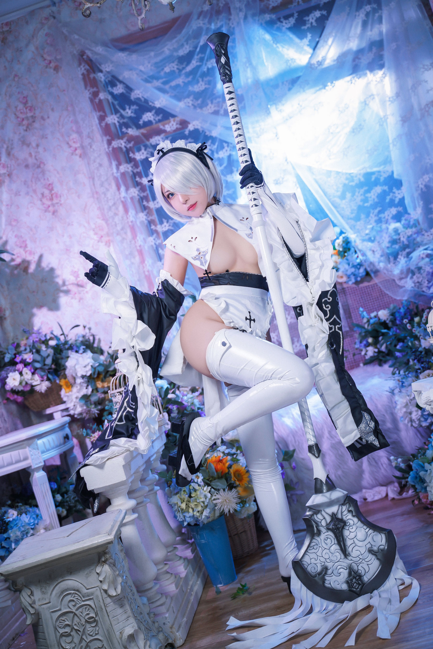 [网红COSER] 虎森森 - 2B女仆