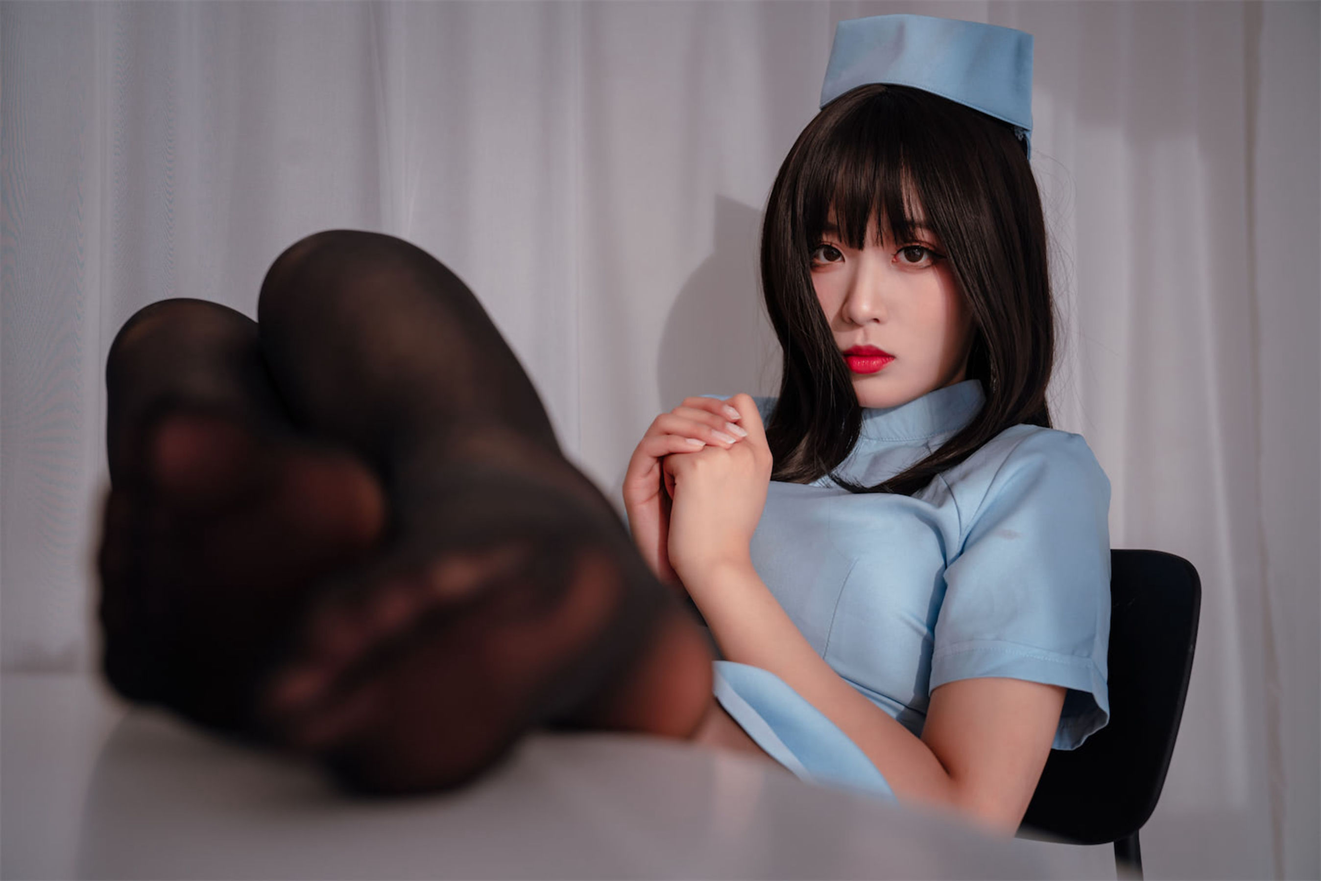 [网红COSER] 轩萧学姐 - 蓝色护士