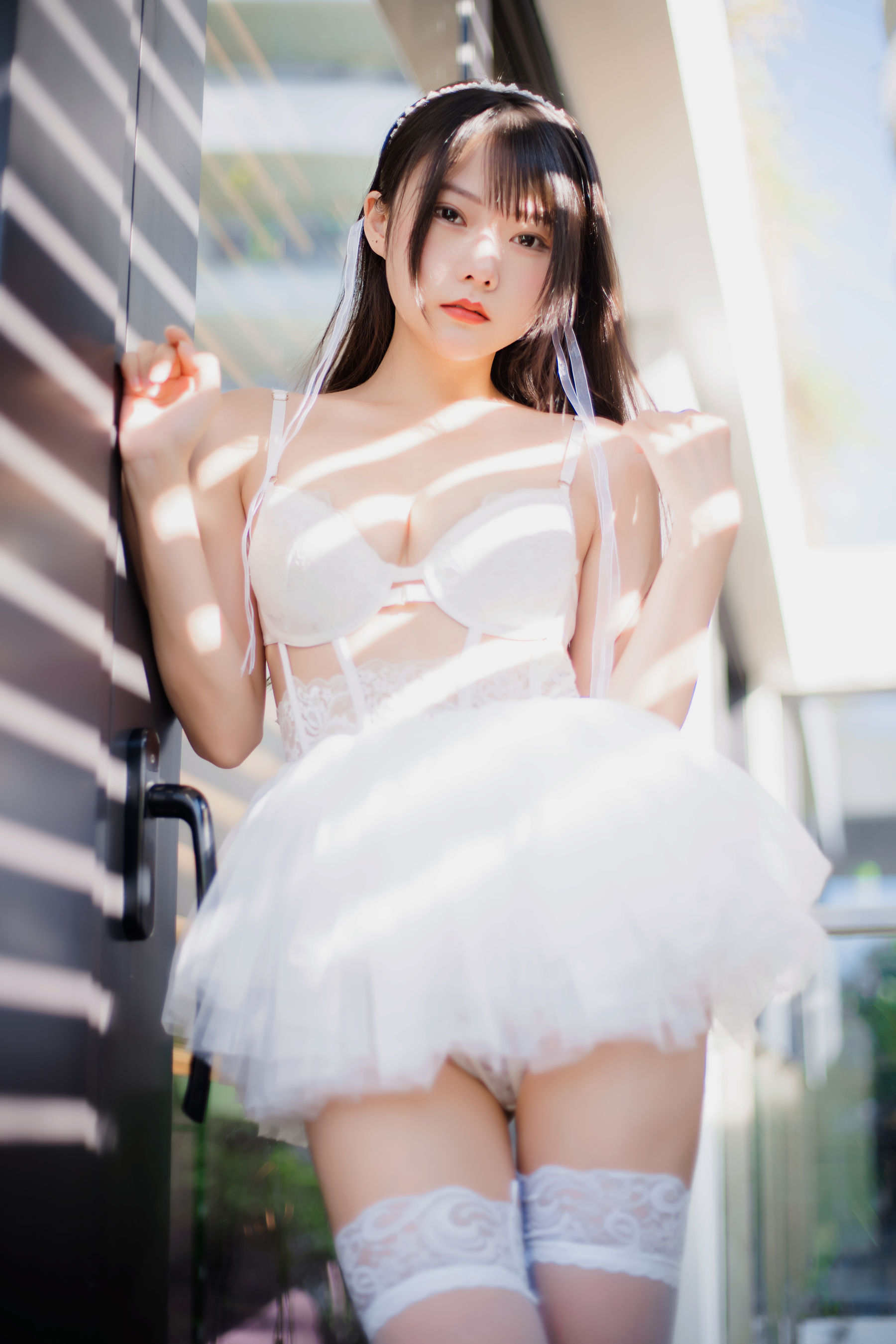 [网红COSER] 香草喵露露写真 - 杨枝甘露 白色纱裙