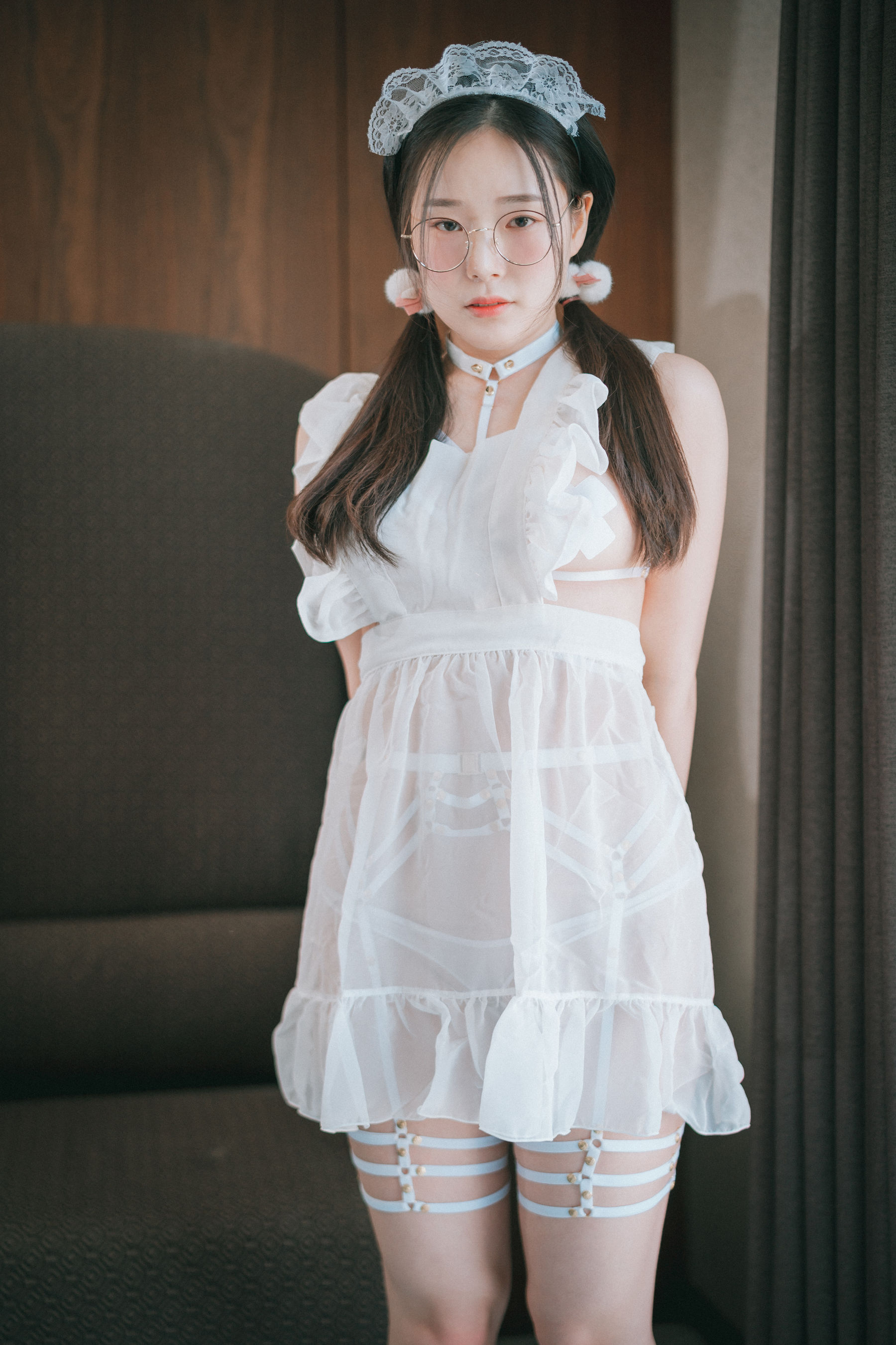 [DJAWA]  PIA - Sheer Chiffon Apron