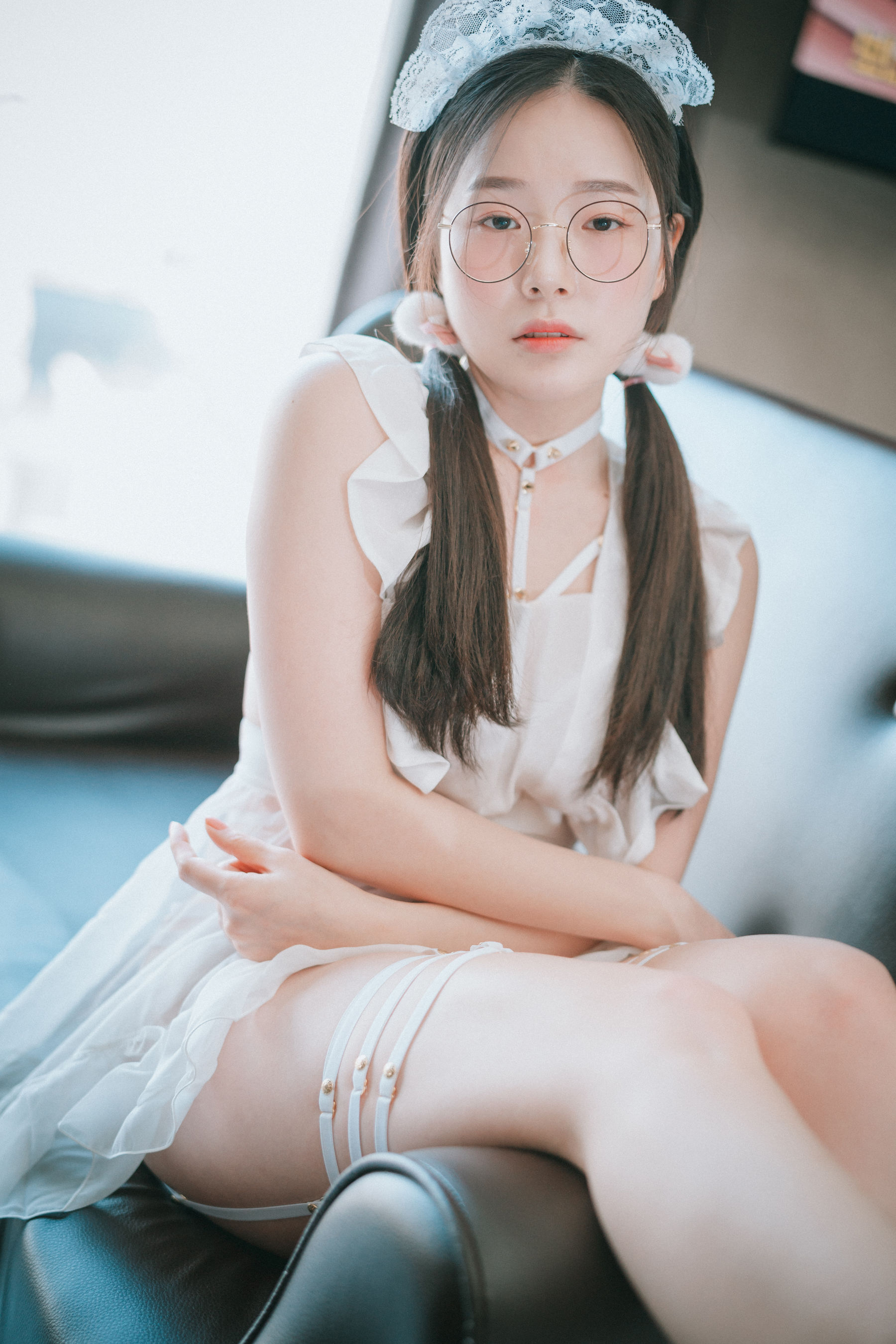 [DJAWA]  PIA - Sheer Chiffon Apron