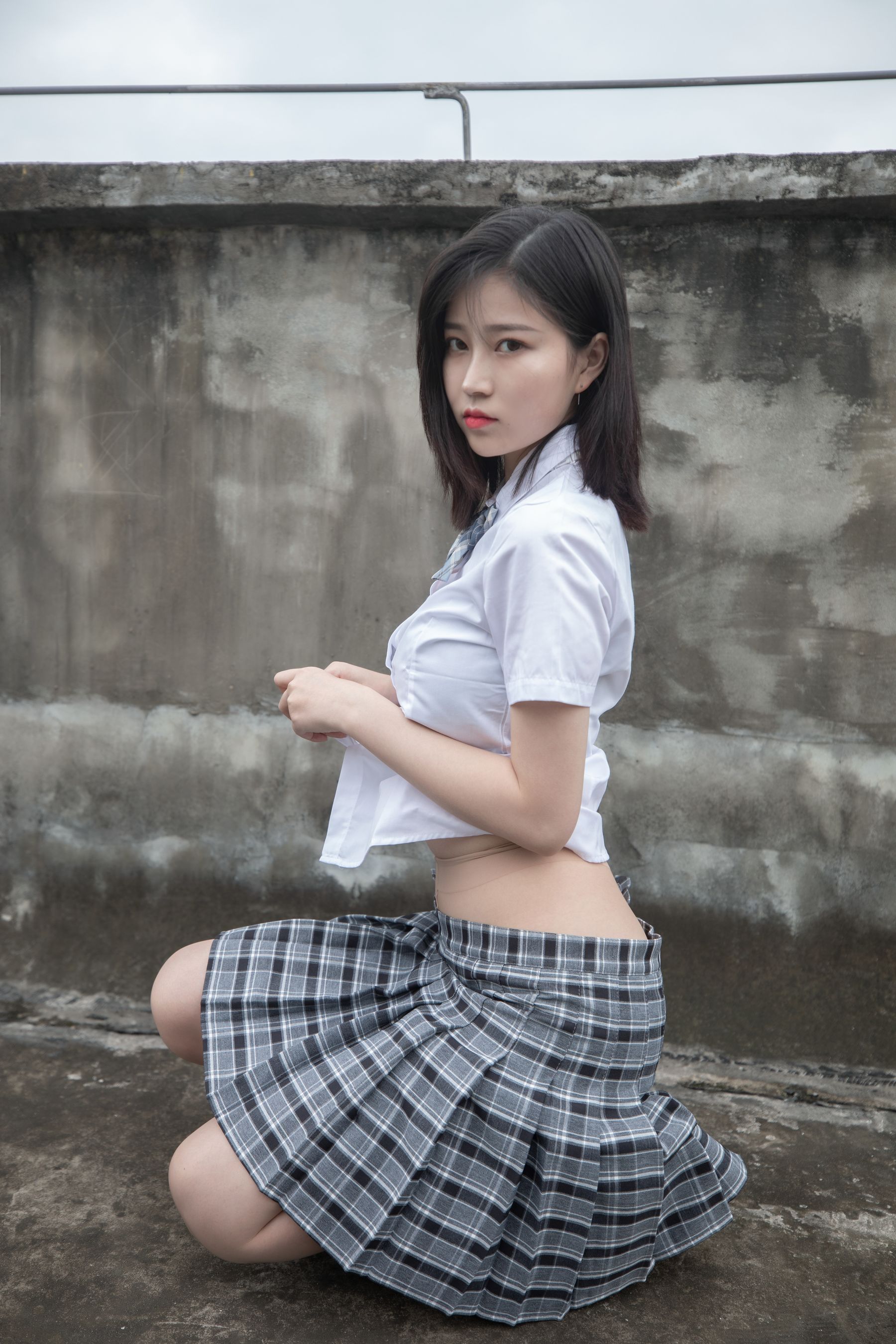 [梦丝女神MSLASS] 子然 天台JK