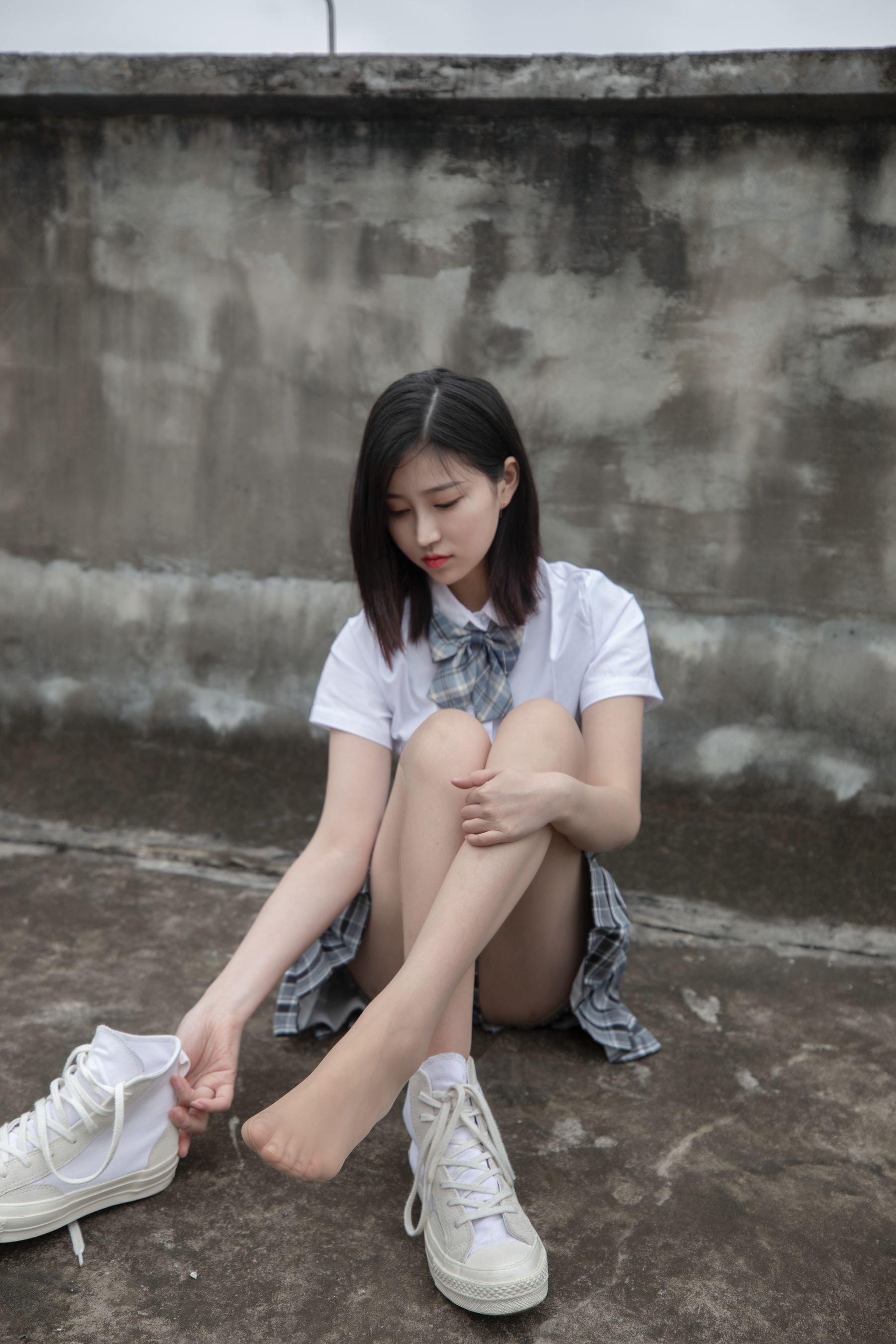 [梦丝女神MSLASS] 子然 天台JK