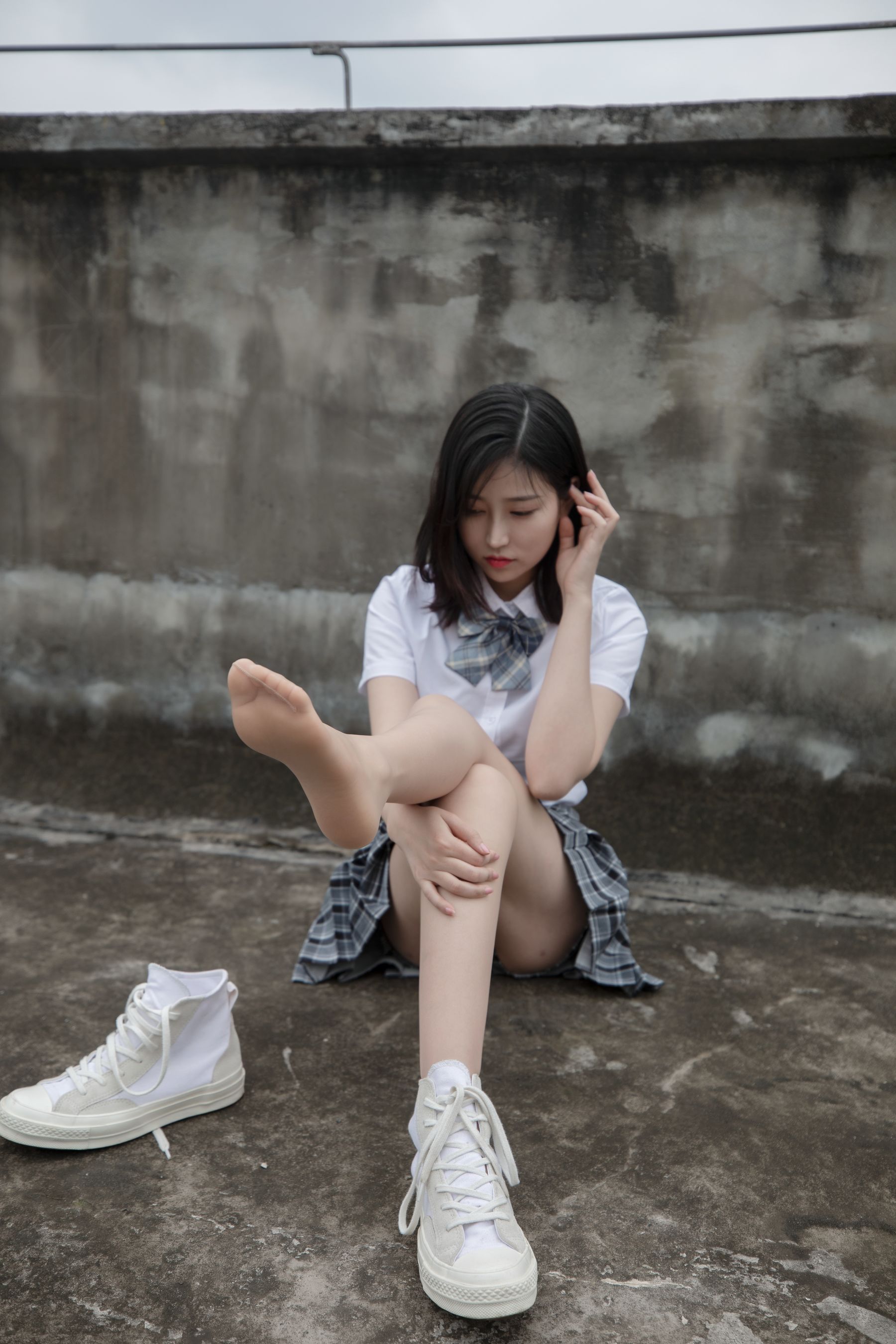 [梦丝女神MSLASS] 子然 天台JK