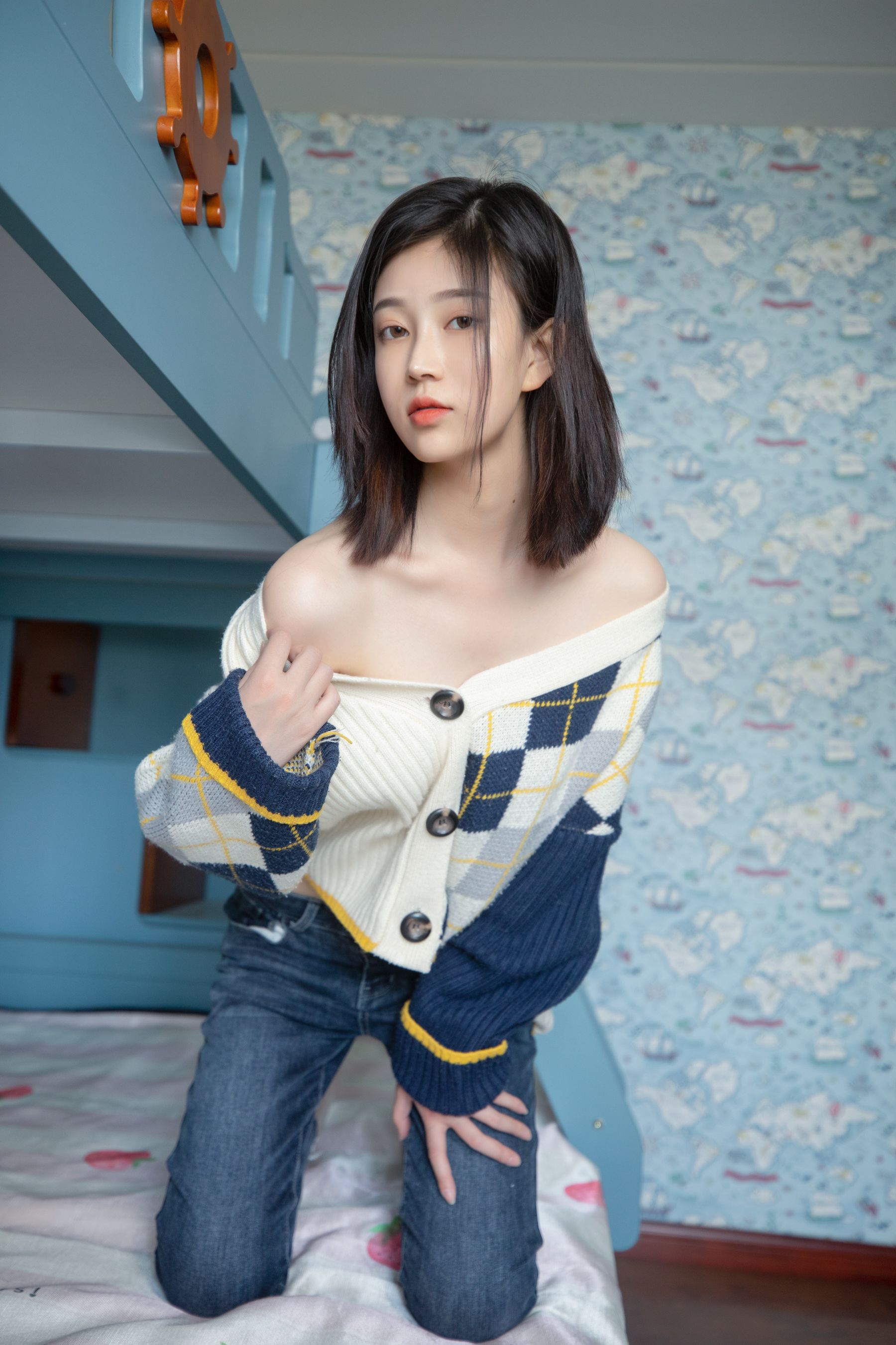 [梦丝女神MSLASS] 子然 毛衣也性感