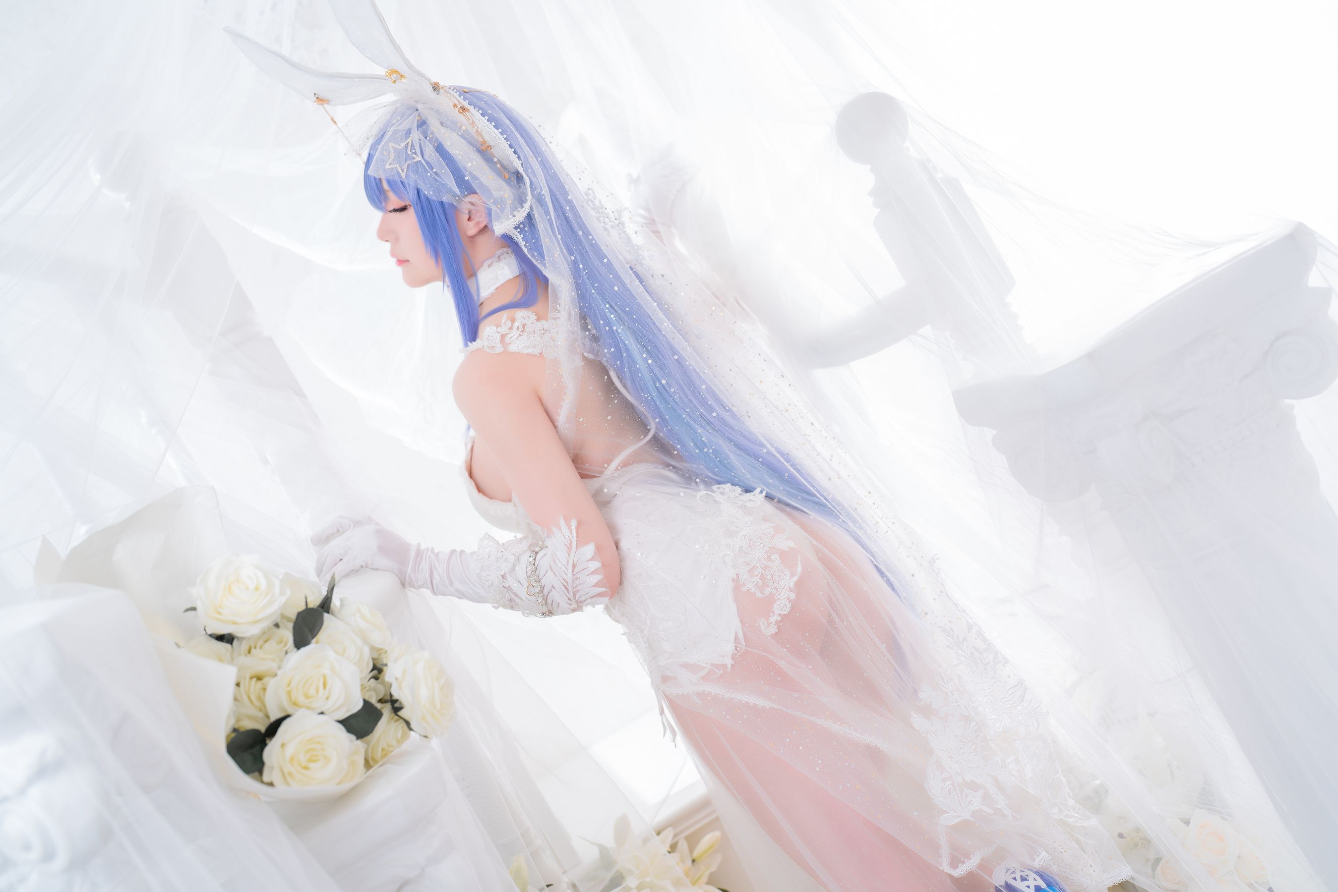 [福利COS] Coser小姐姐星之迟迟 - 碧蓝航线 花园